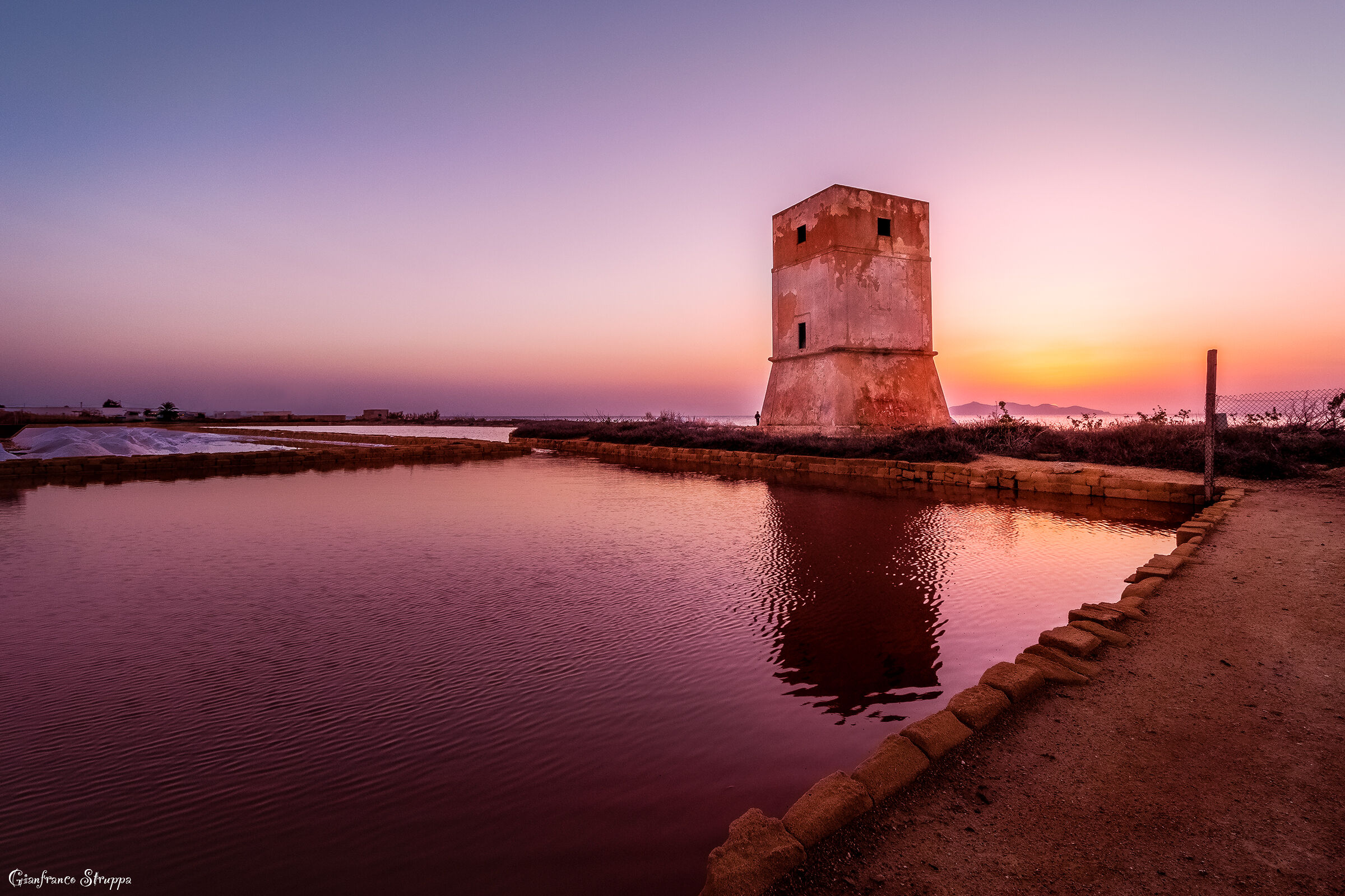 Hiding behind the tower