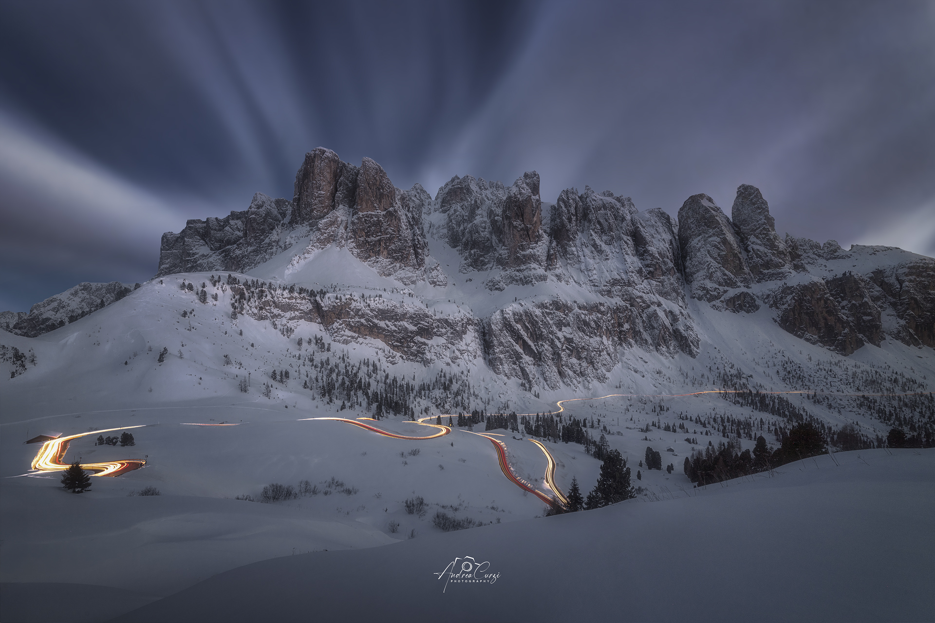 Blue hour at the Gardena Pass