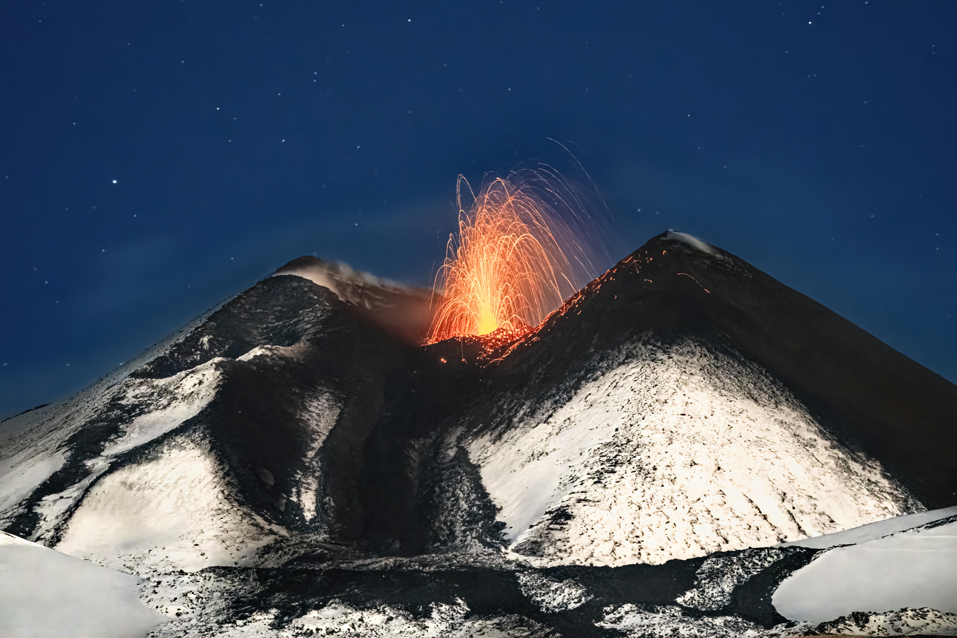 etna in eruzione