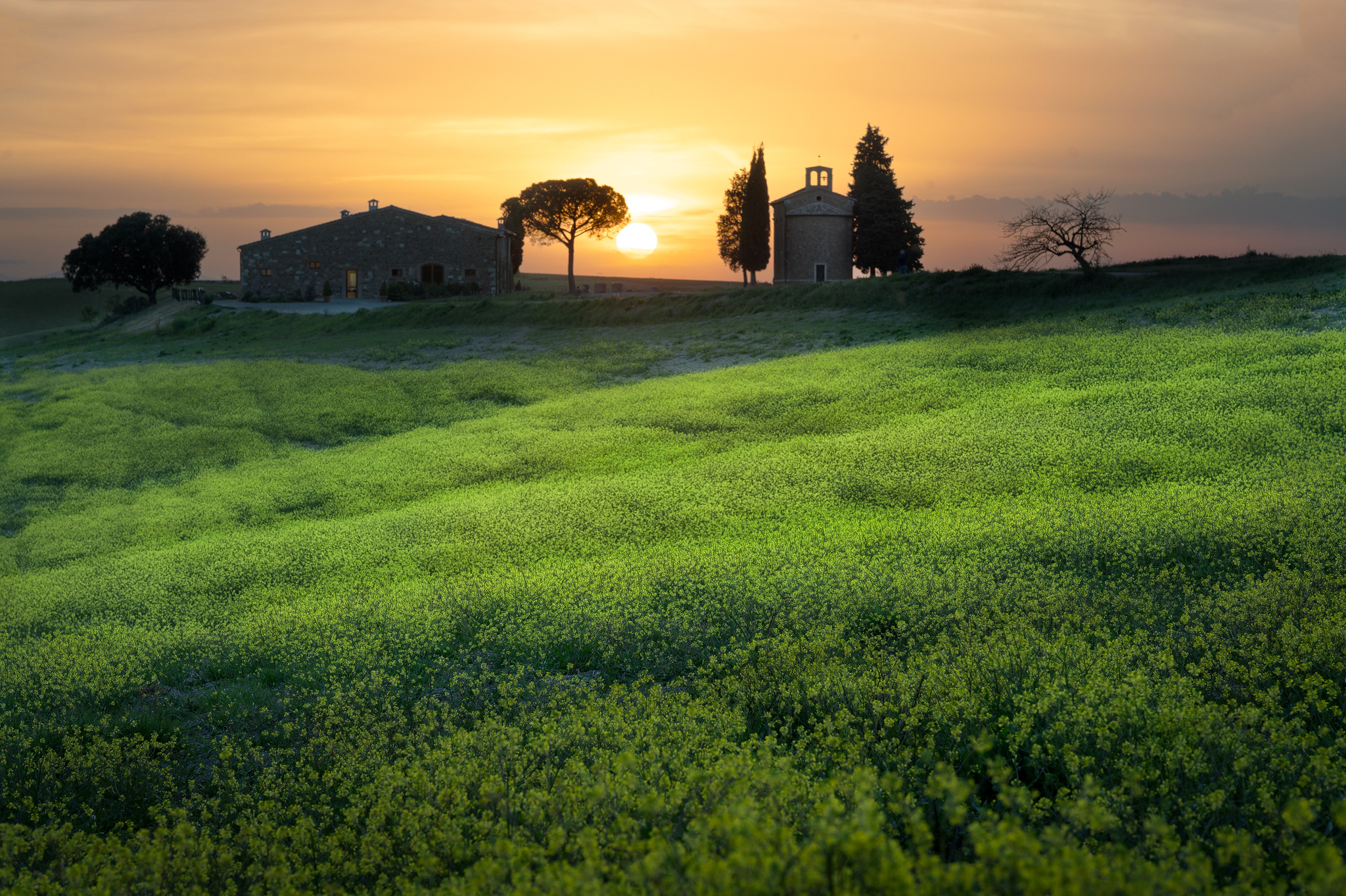 Sunset Church of Vitaleta