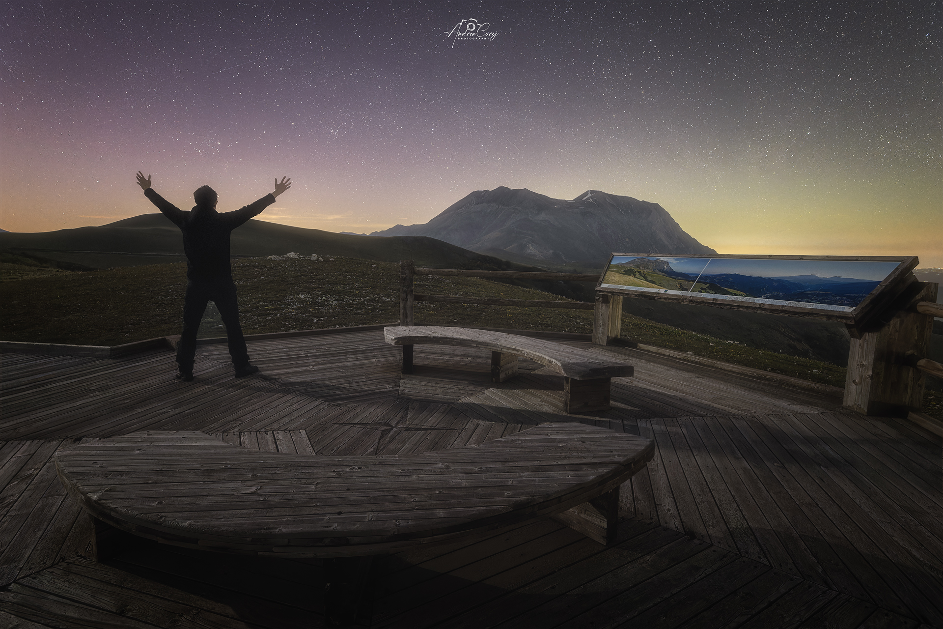 Ultimi sprazzi di aurora boreale su Monte Vettore