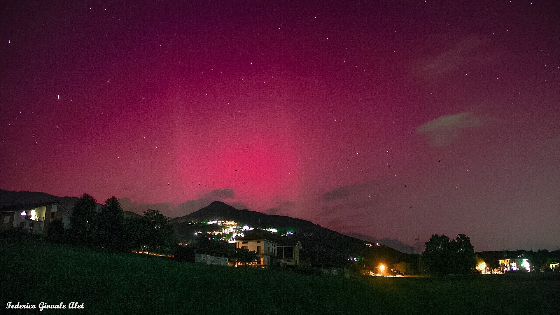 SAR and Aurora Borealis on Colle Braida