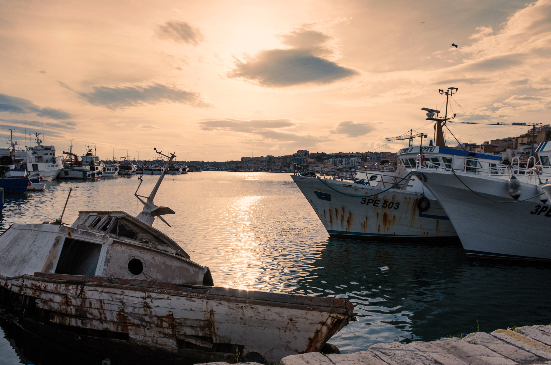Wreck at the port
