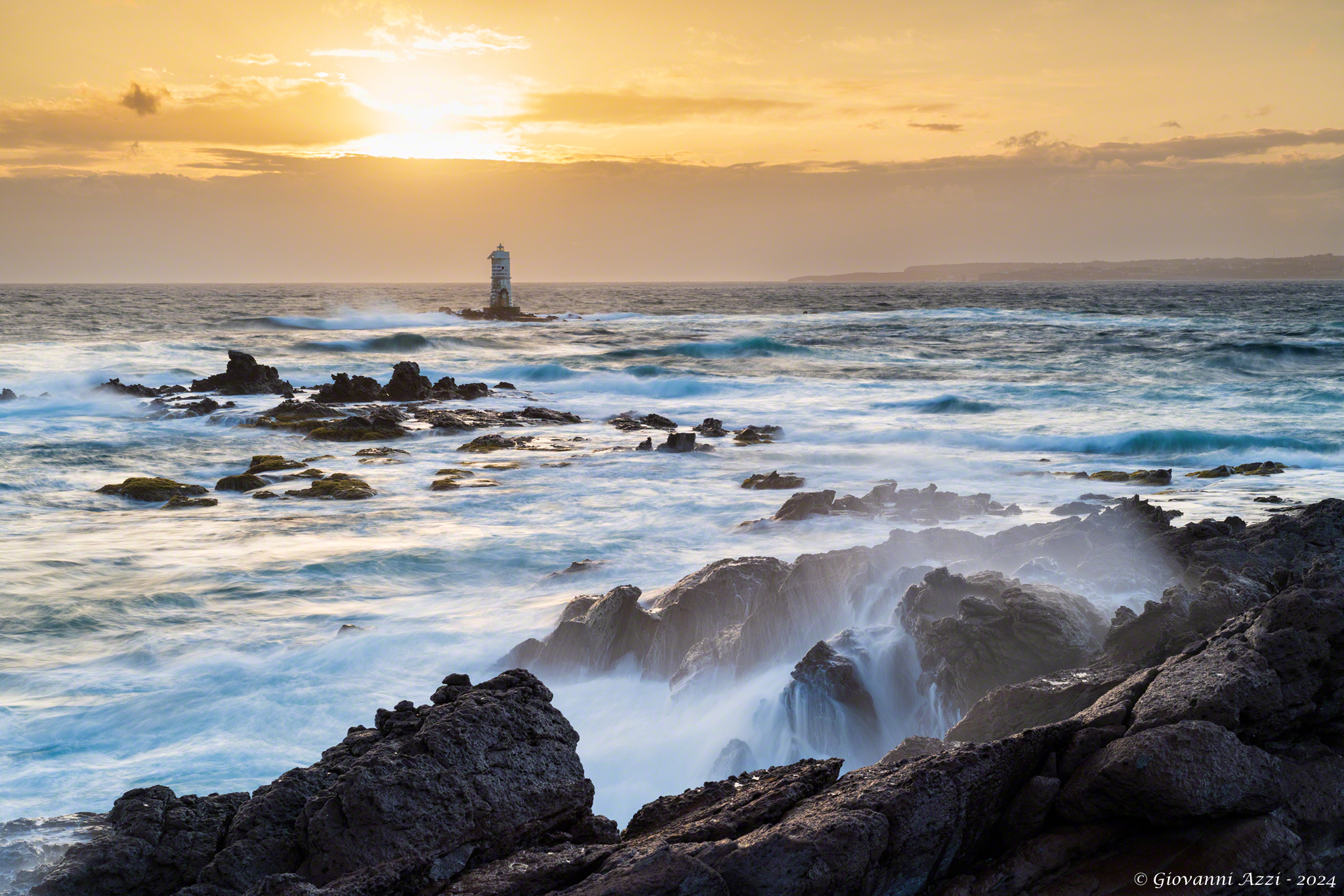 Sunset at the Mangiabarche Lighthouse