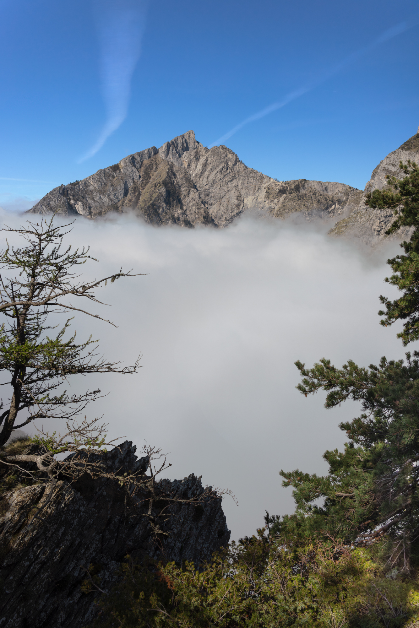 Estremo ponente ligure, Monte Toraggio e nubi
