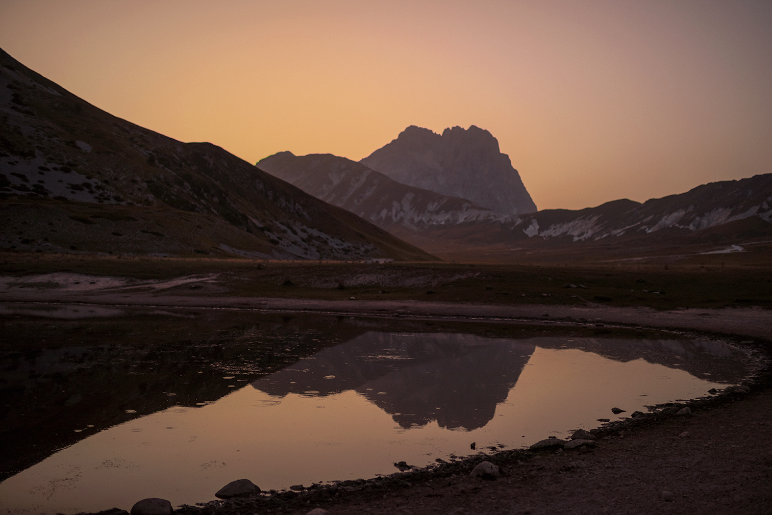 Lago di Pietranzoni, tramonto