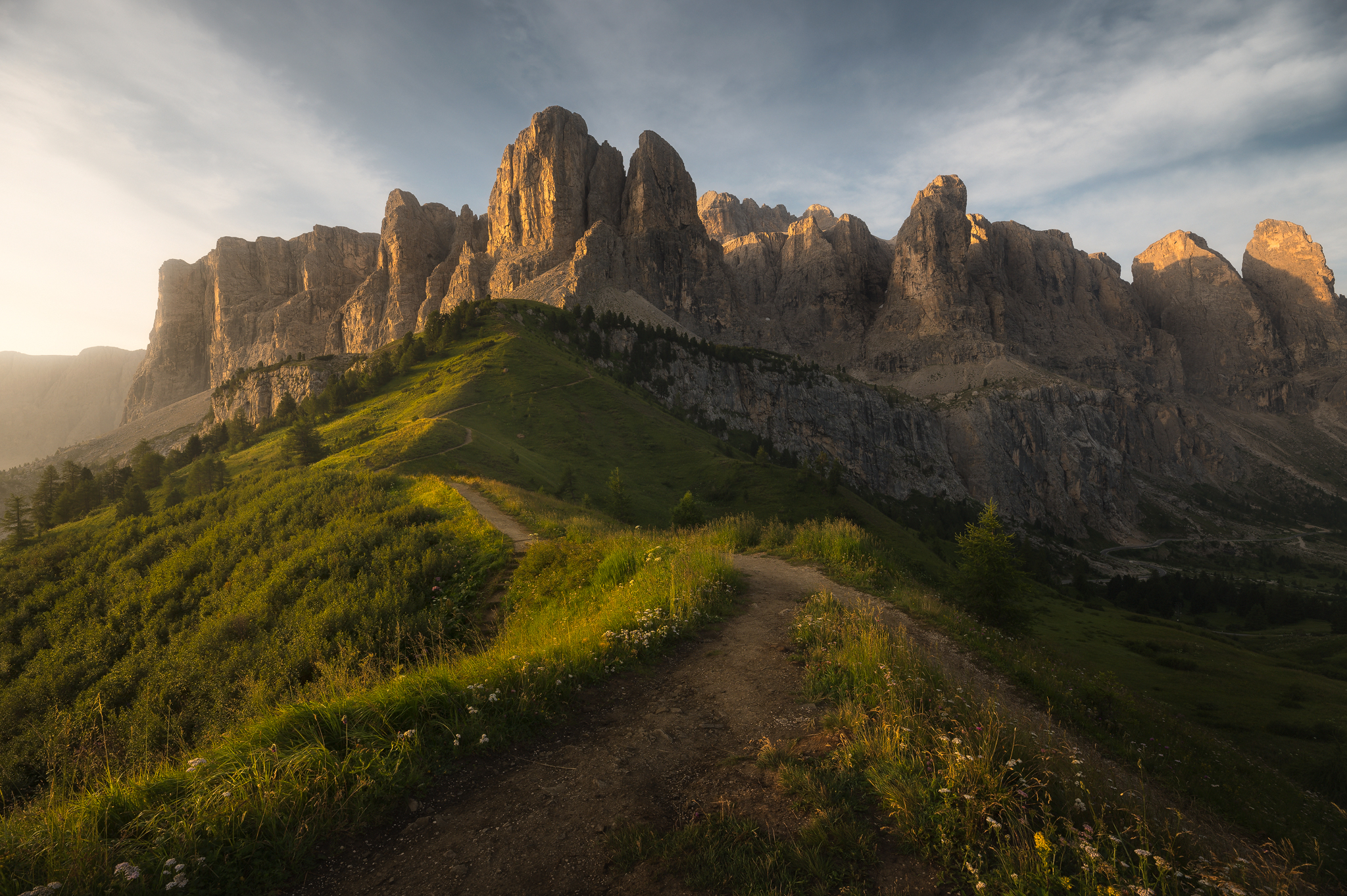 Passo Gardena all'alba