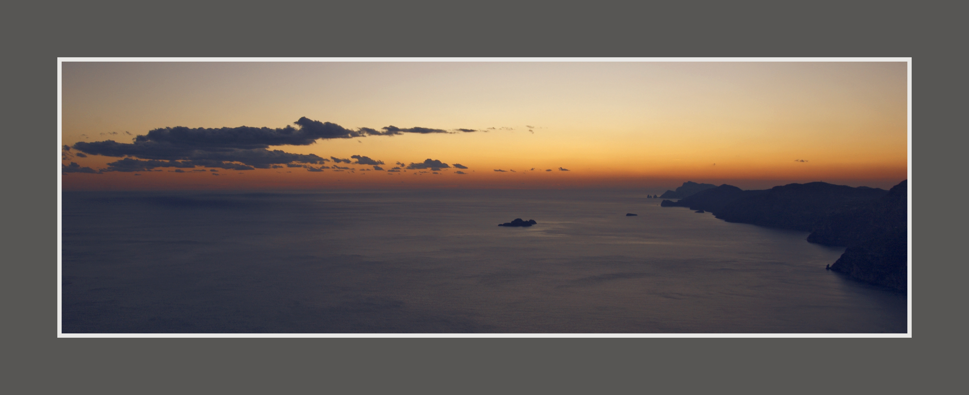 tramonto in costiera amalfitana