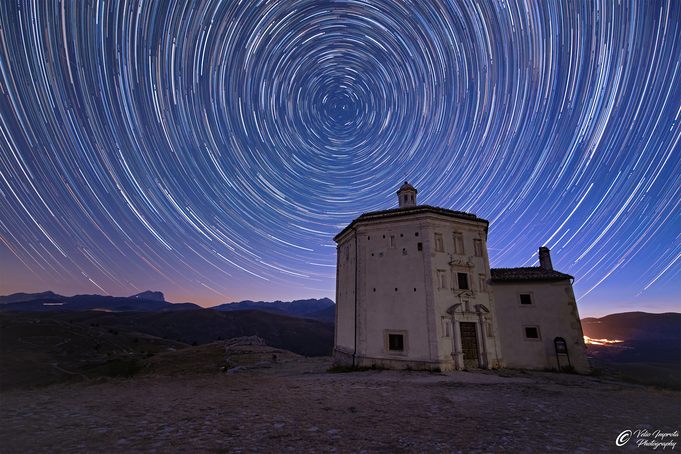 Star Trail in Rocca Calascio