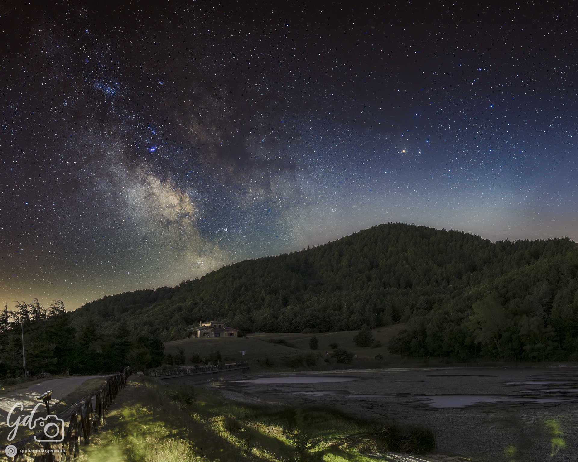 Via lattea sul Lago Pescara, Biccari (fg)