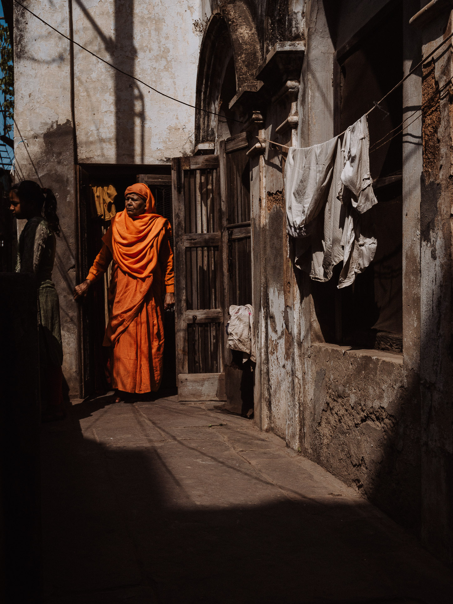 Woman in orange