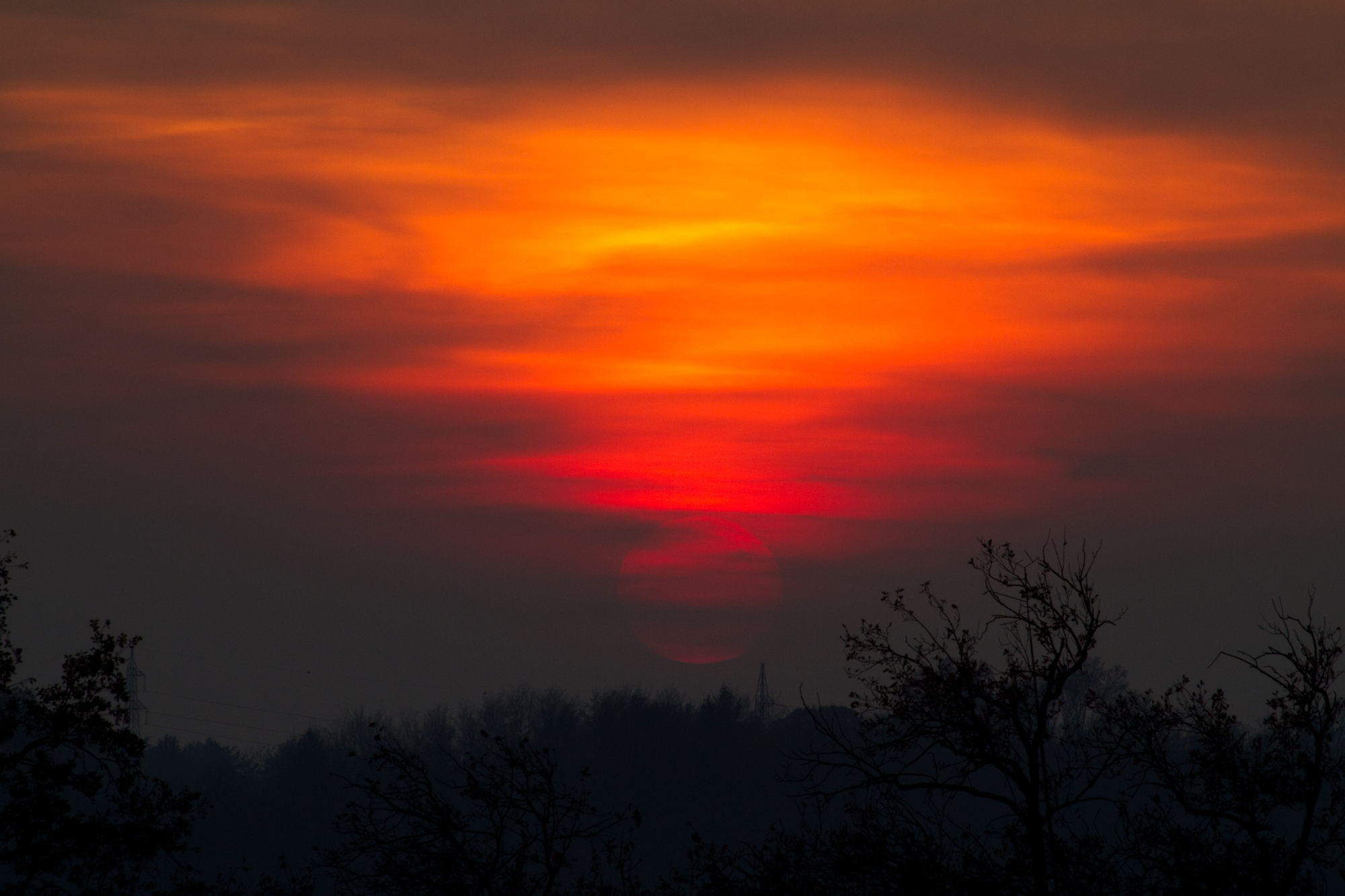sunset outside the home Biandronno (va)