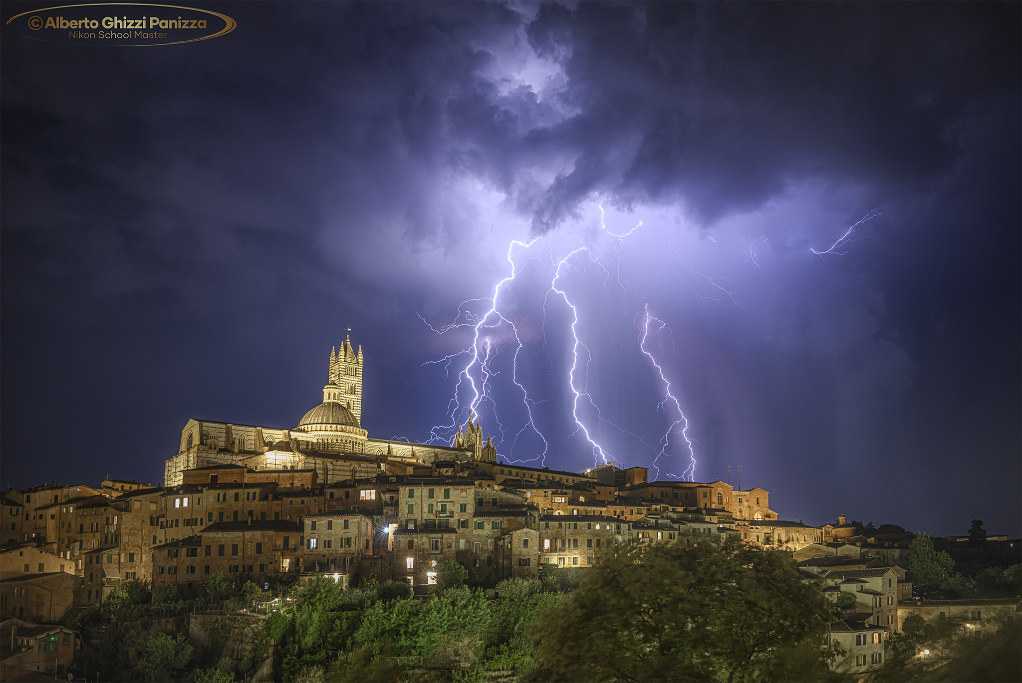The storm over Siena on August 13, 2024