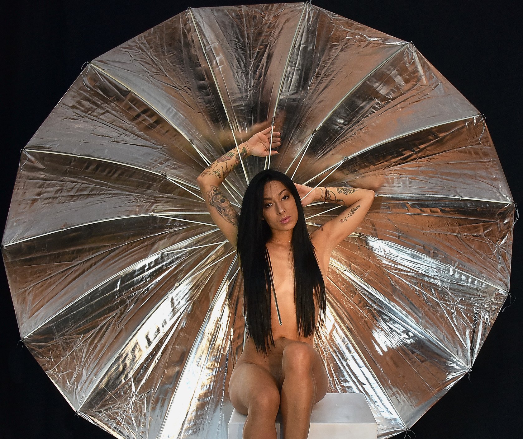 When umbrellas act as a backdrop