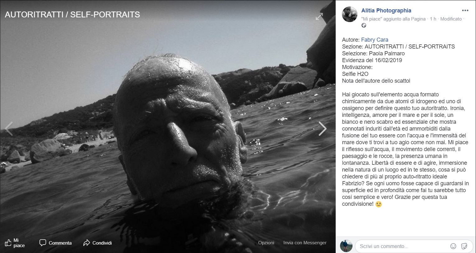 H2O selfie with dedication