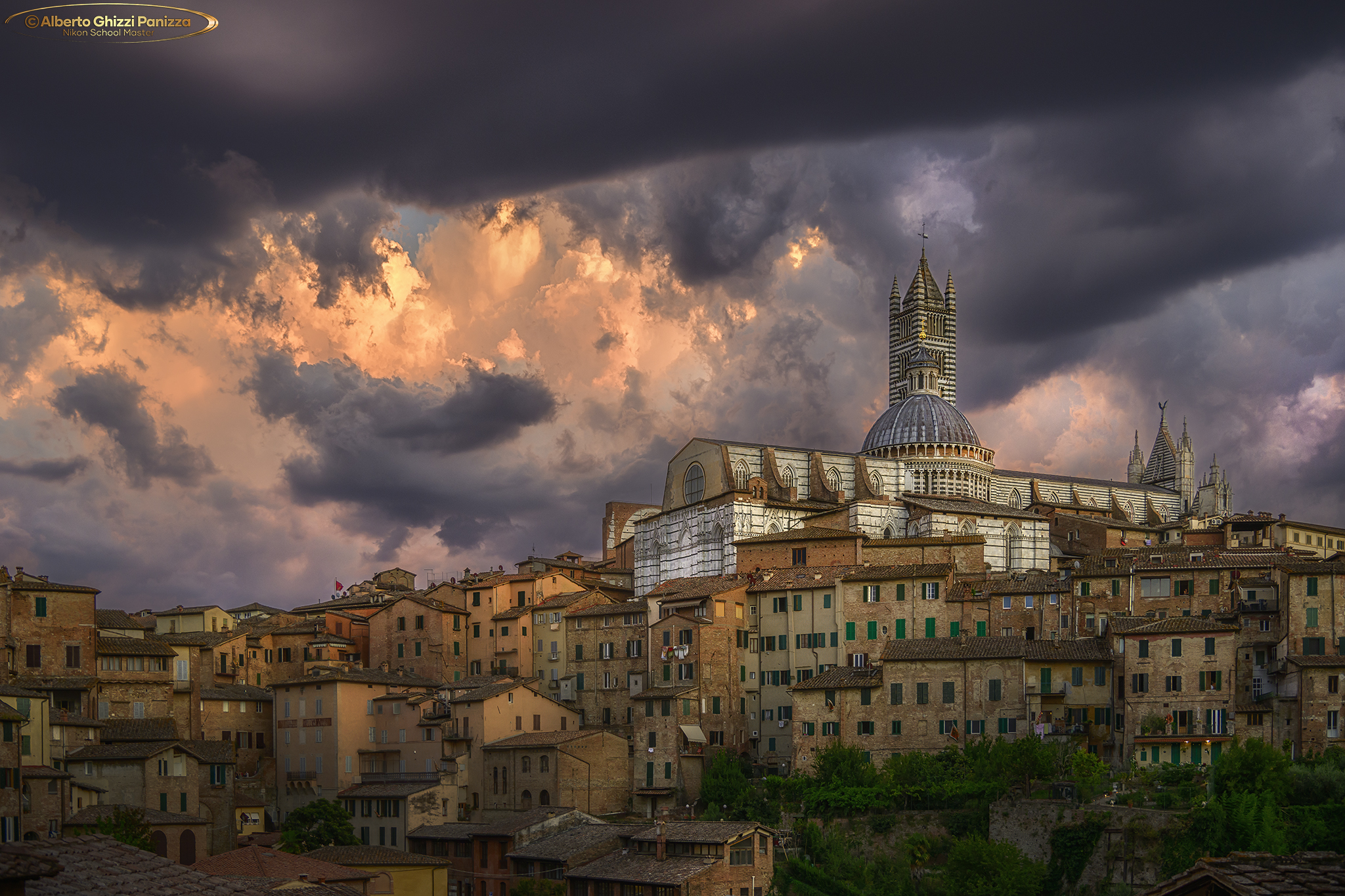 The skies painted by Nature above Siena
