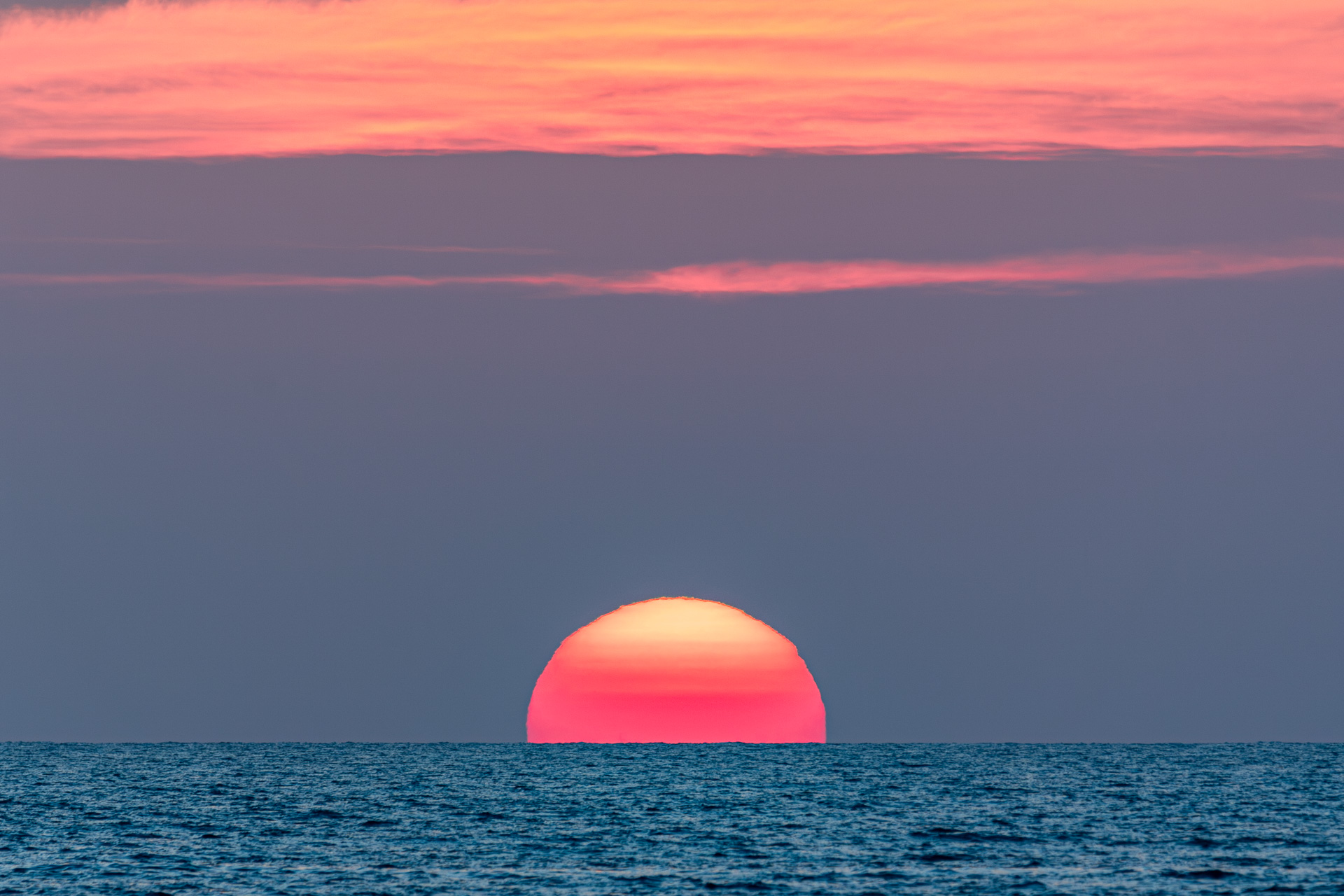Sunset with Red Sun