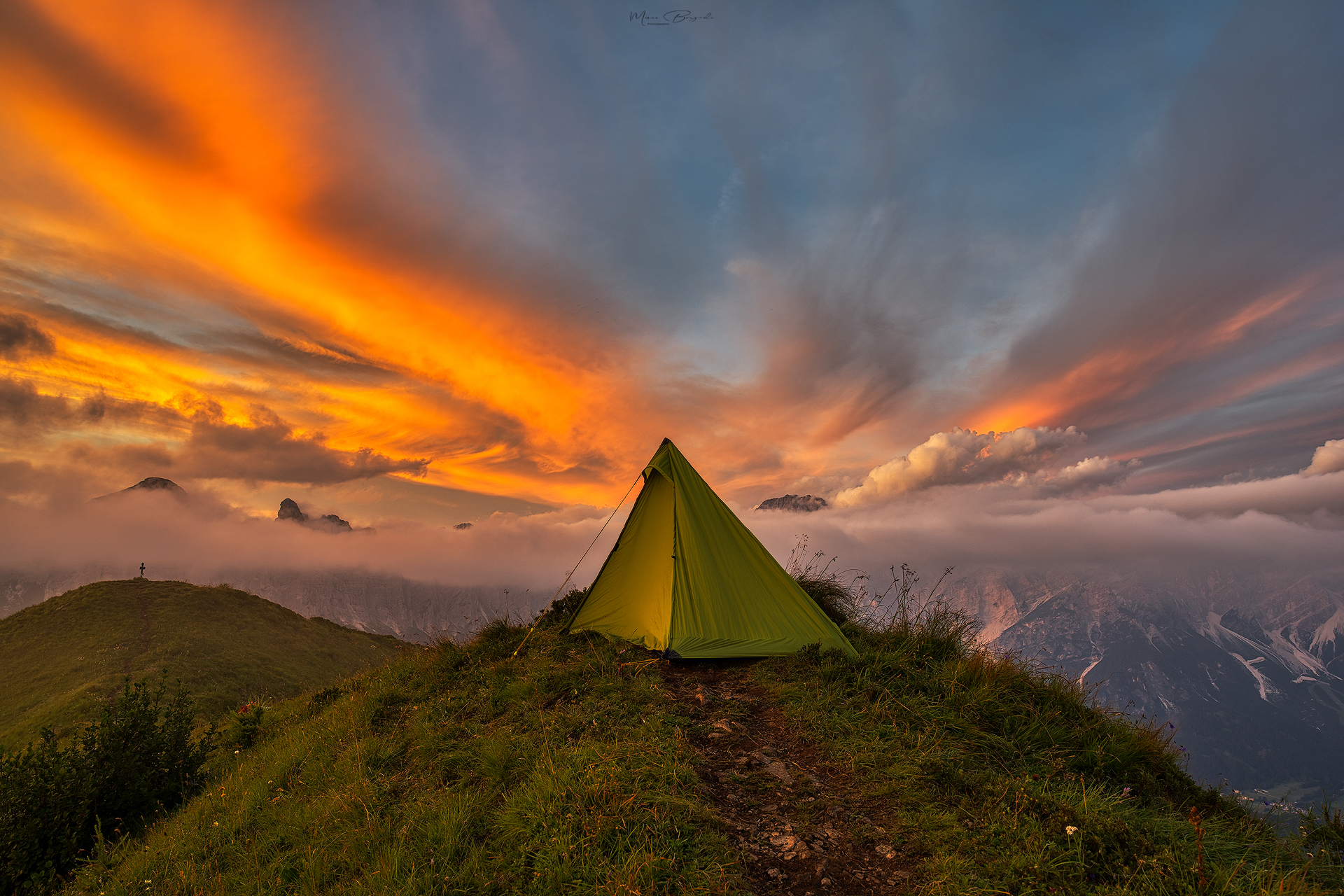 The lights of sunset.