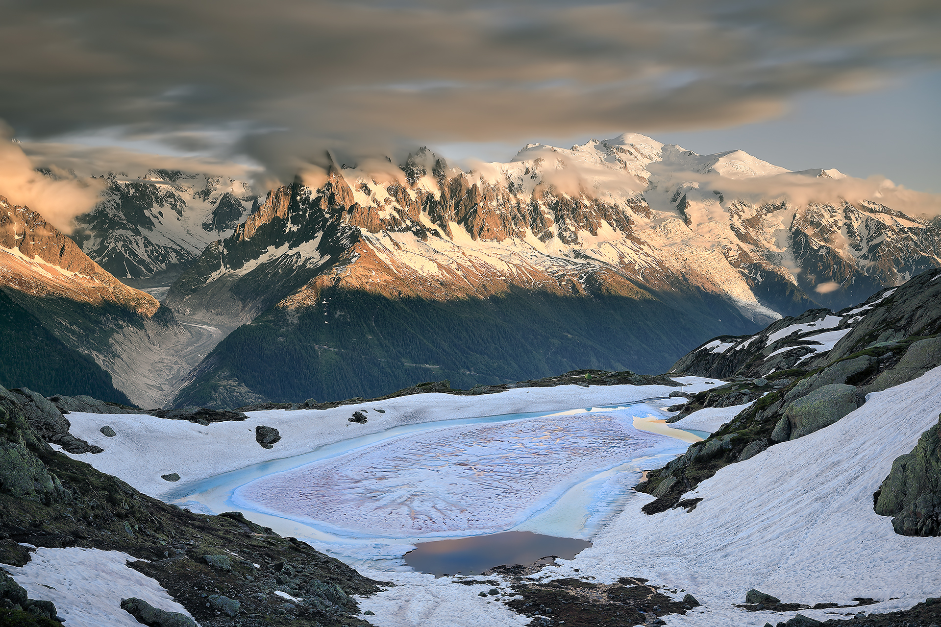 Mont Blanc at sunset