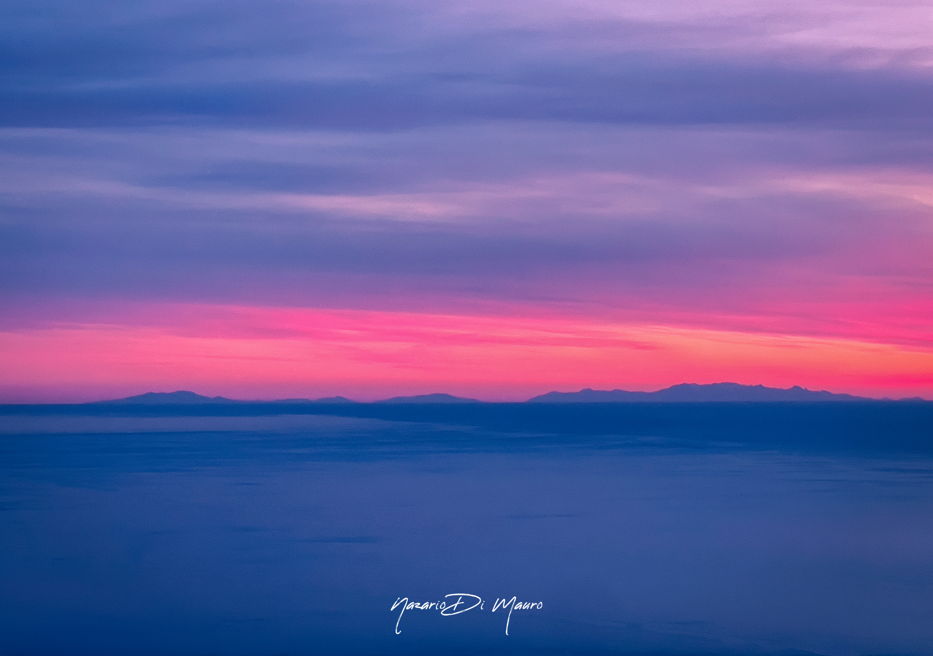 La Corsica vista dalle alture di Genova...