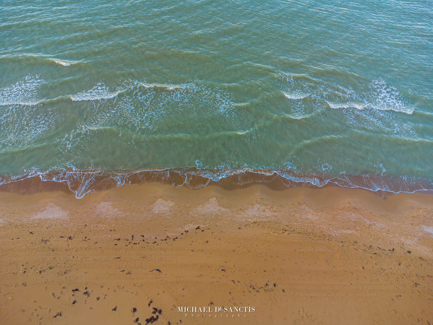 Meeting between sea and beach