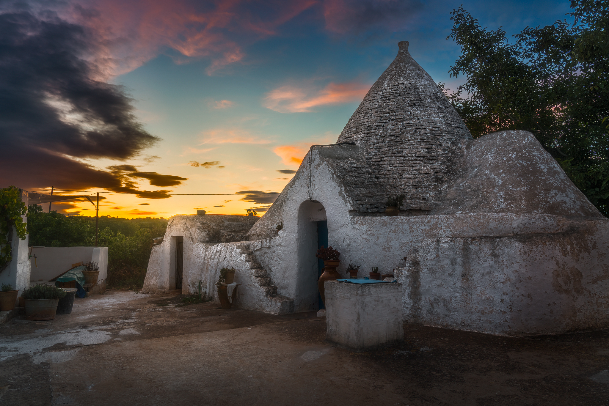 Trullo al tramonto