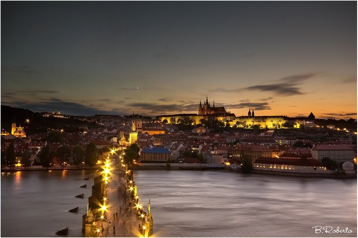 Prague at sunset