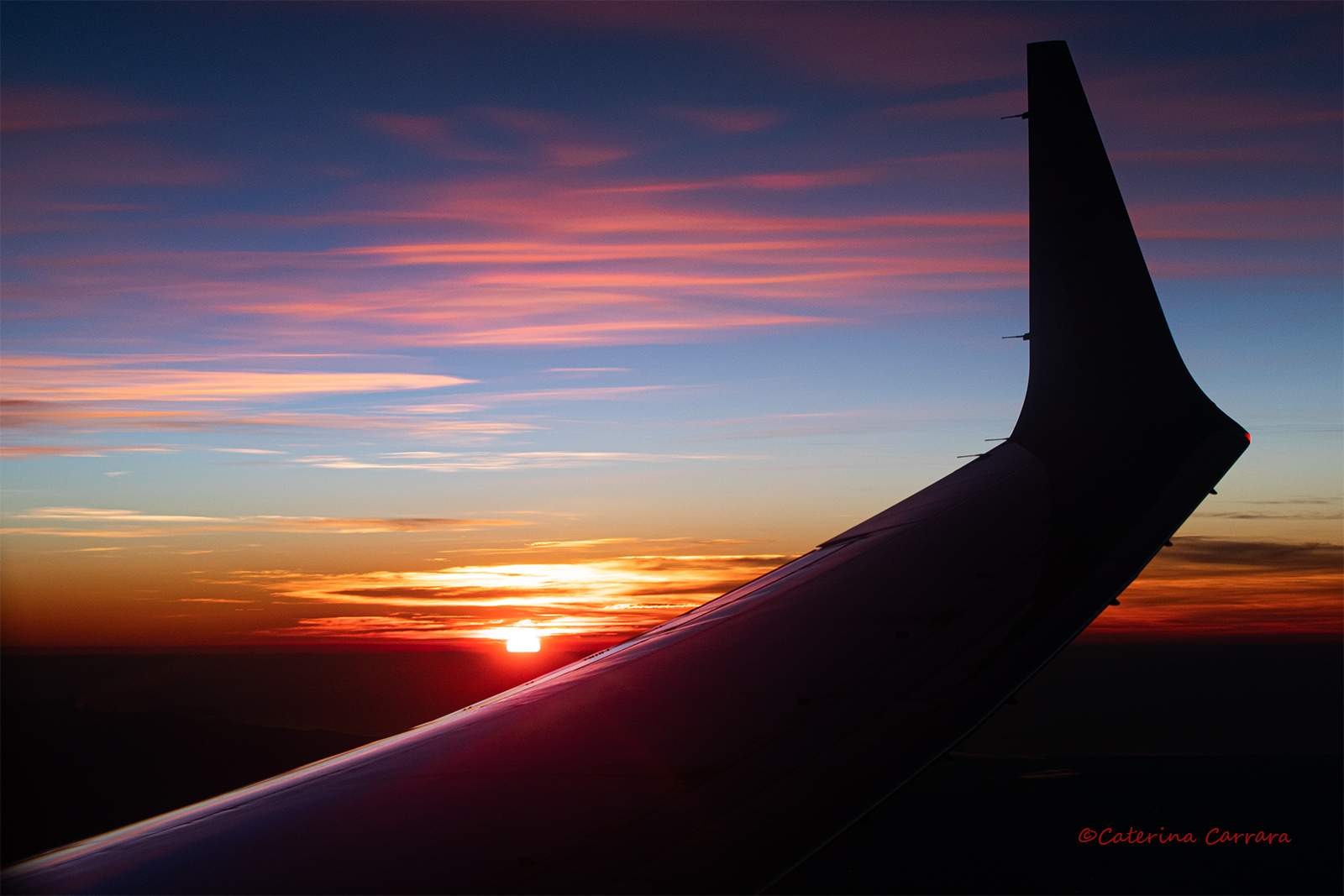 The dawn above the clouds