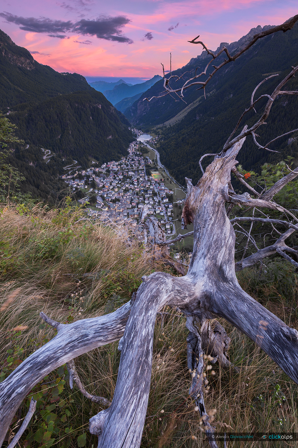 Tramonto sulla valle Spluga