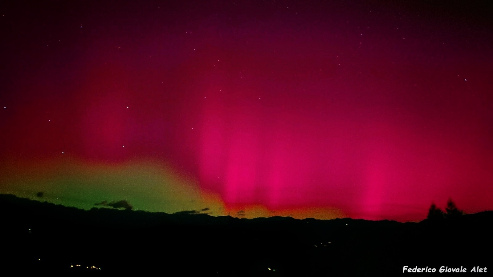 Northern Lights at Colle del Lys