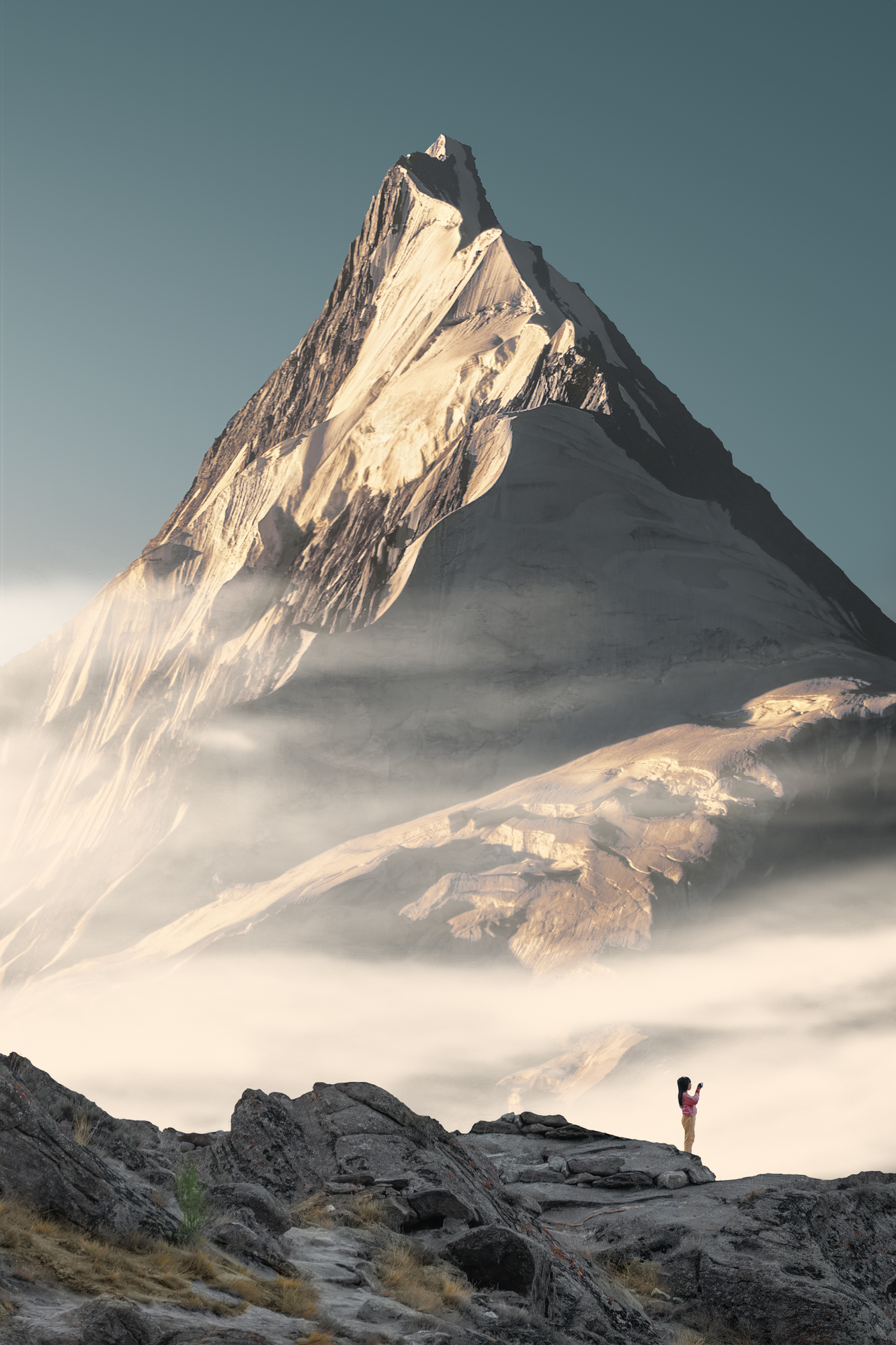 The giant and the little girl