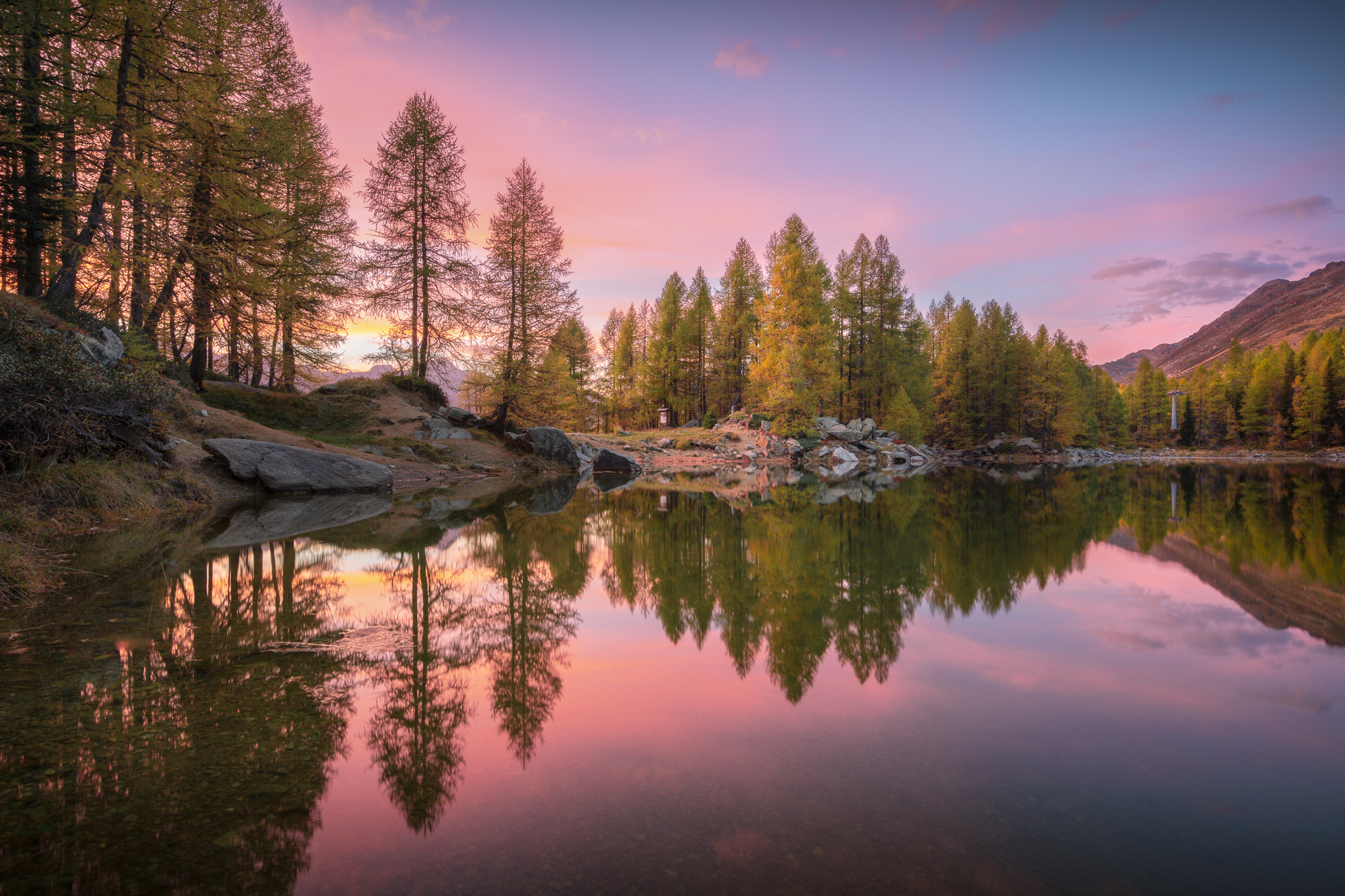 Sunset at Lake Azzurro