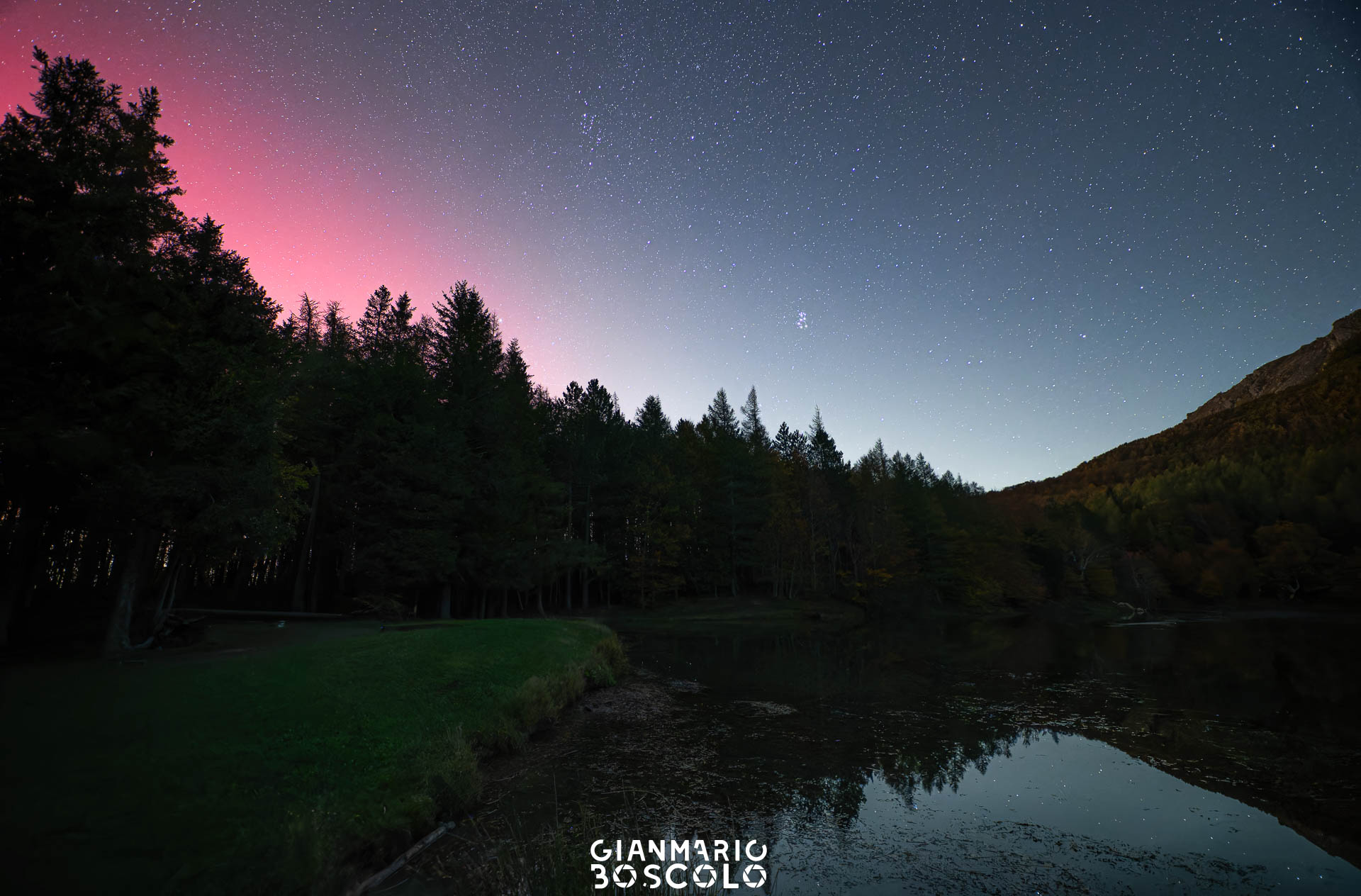 Lago Calamone - Aurora BOreale con Pleiadi