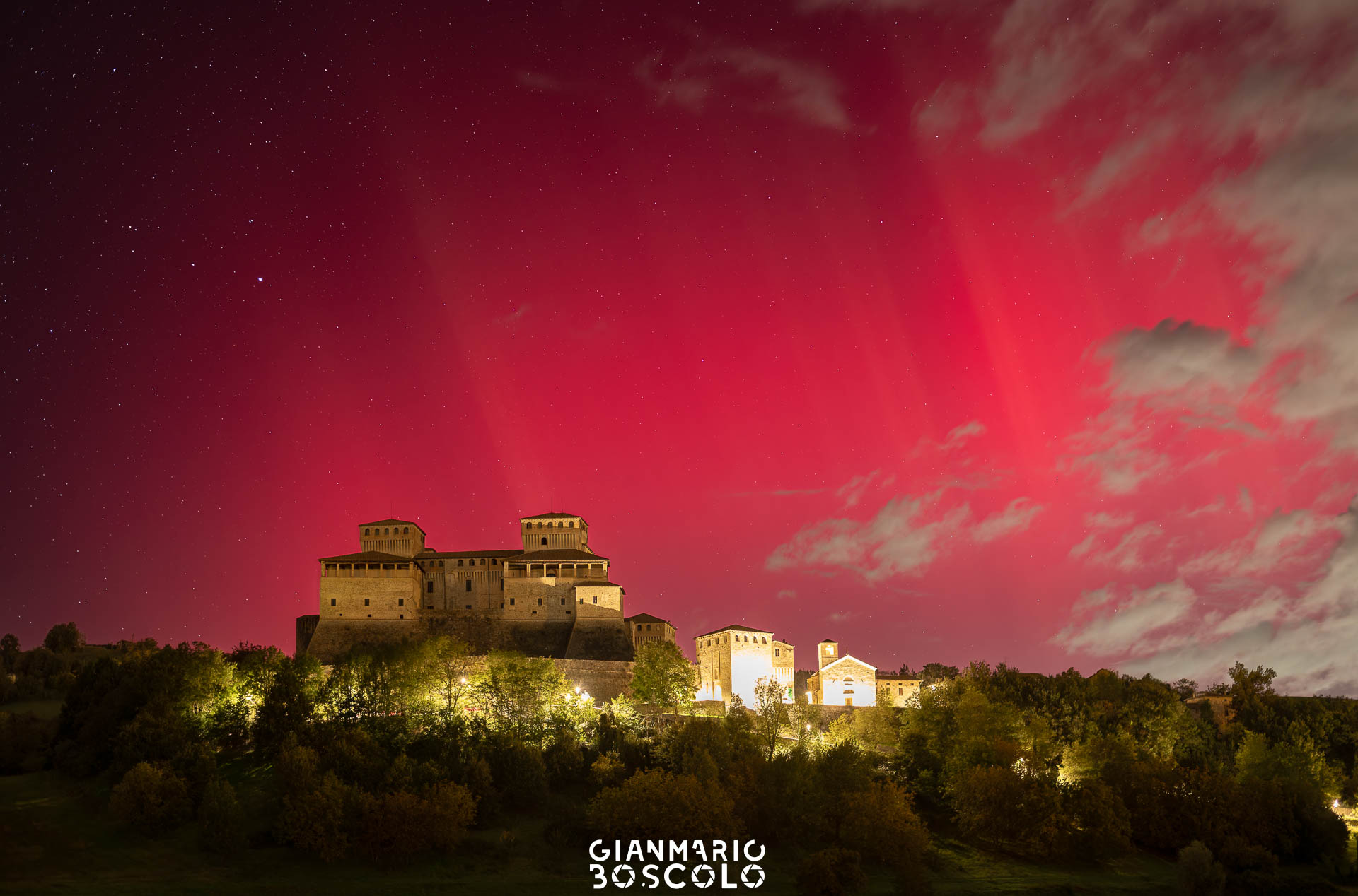 Castello di Torrechiara - Aurorora Boreale