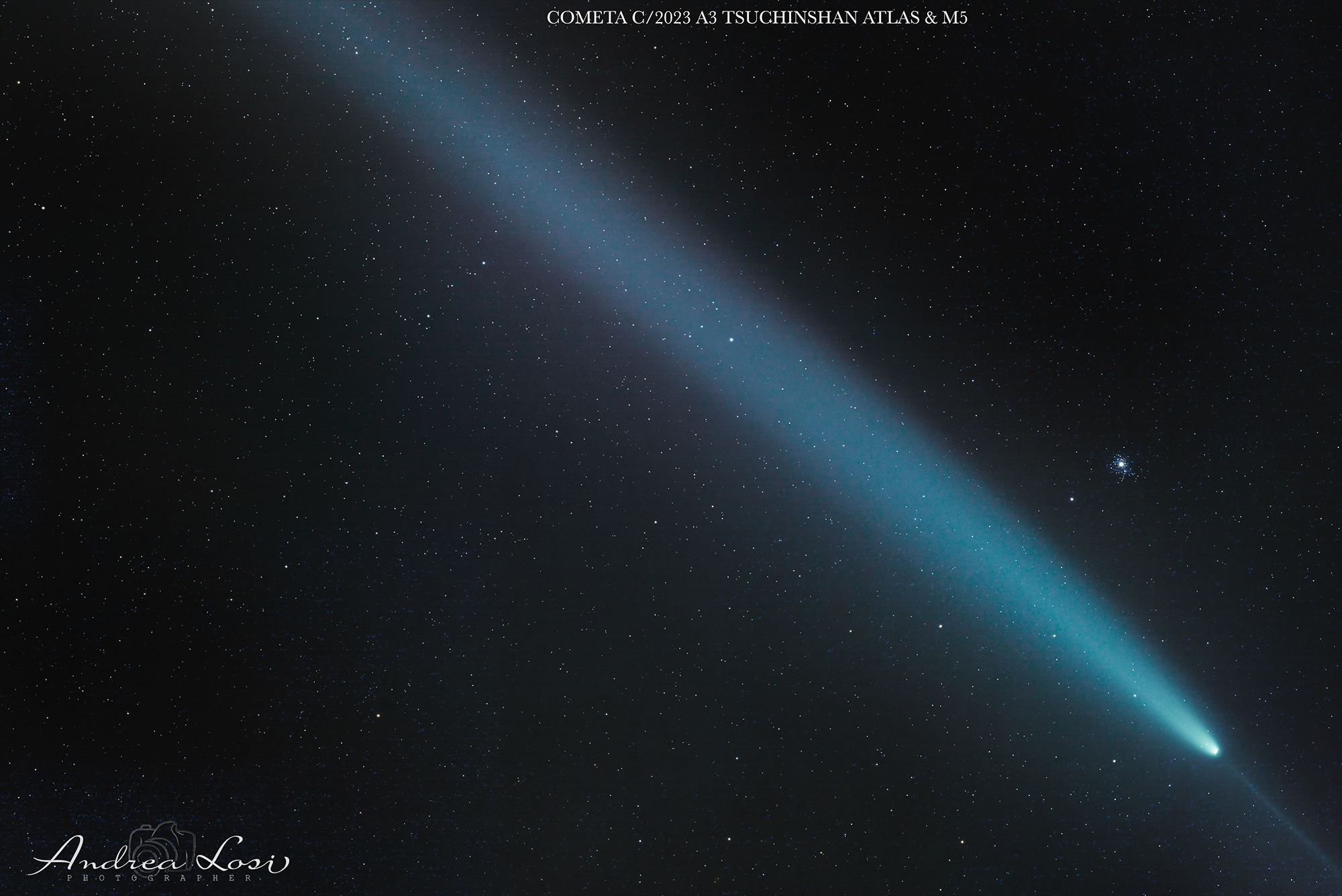cometa-c-2023-a3-tsuchinshan-atlas & M5