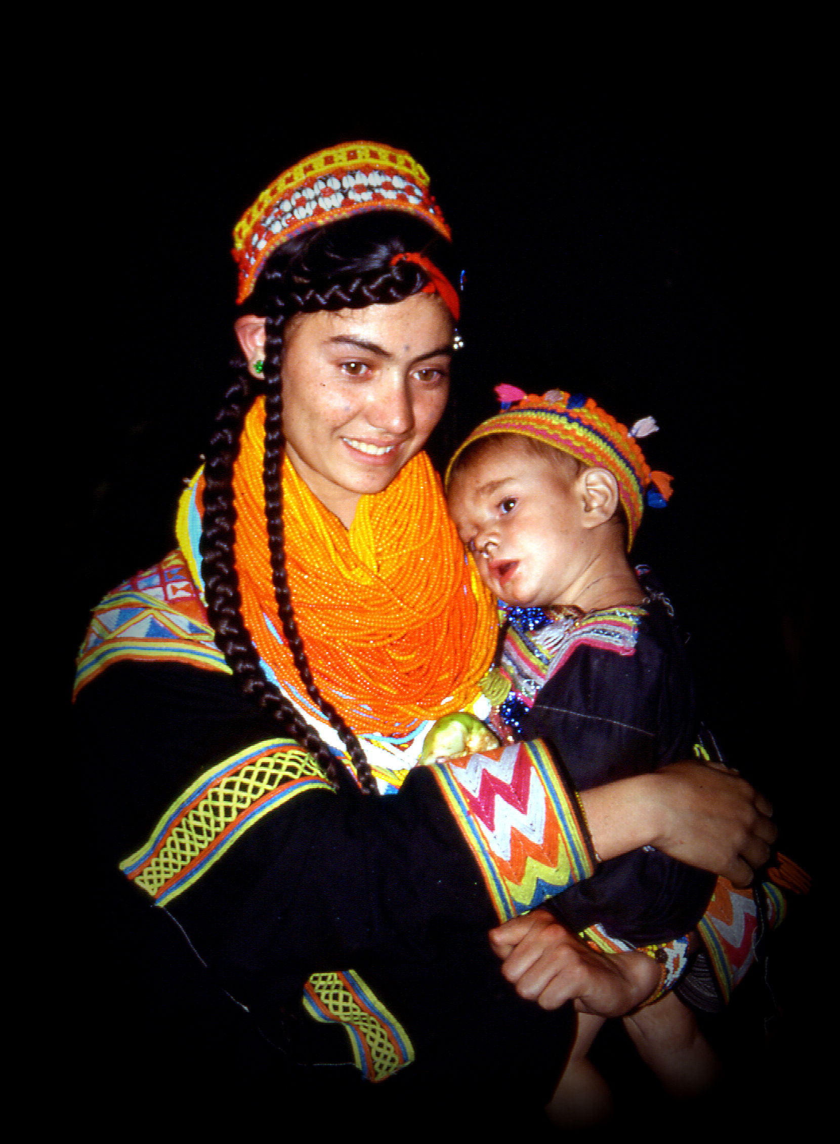 Pakistan - Kalash Woman with Child (Slide Scan)