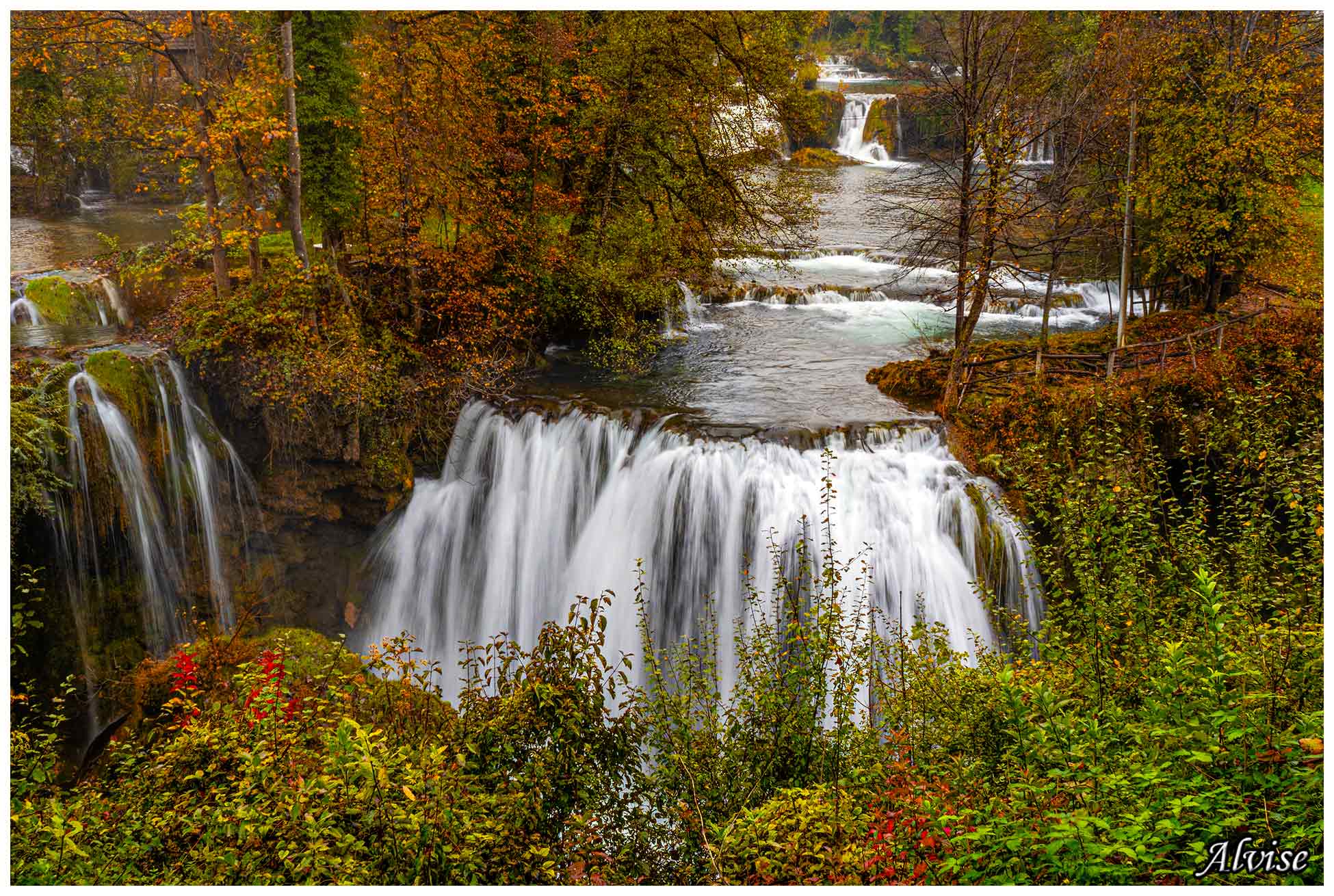 Waterfalls in autumn