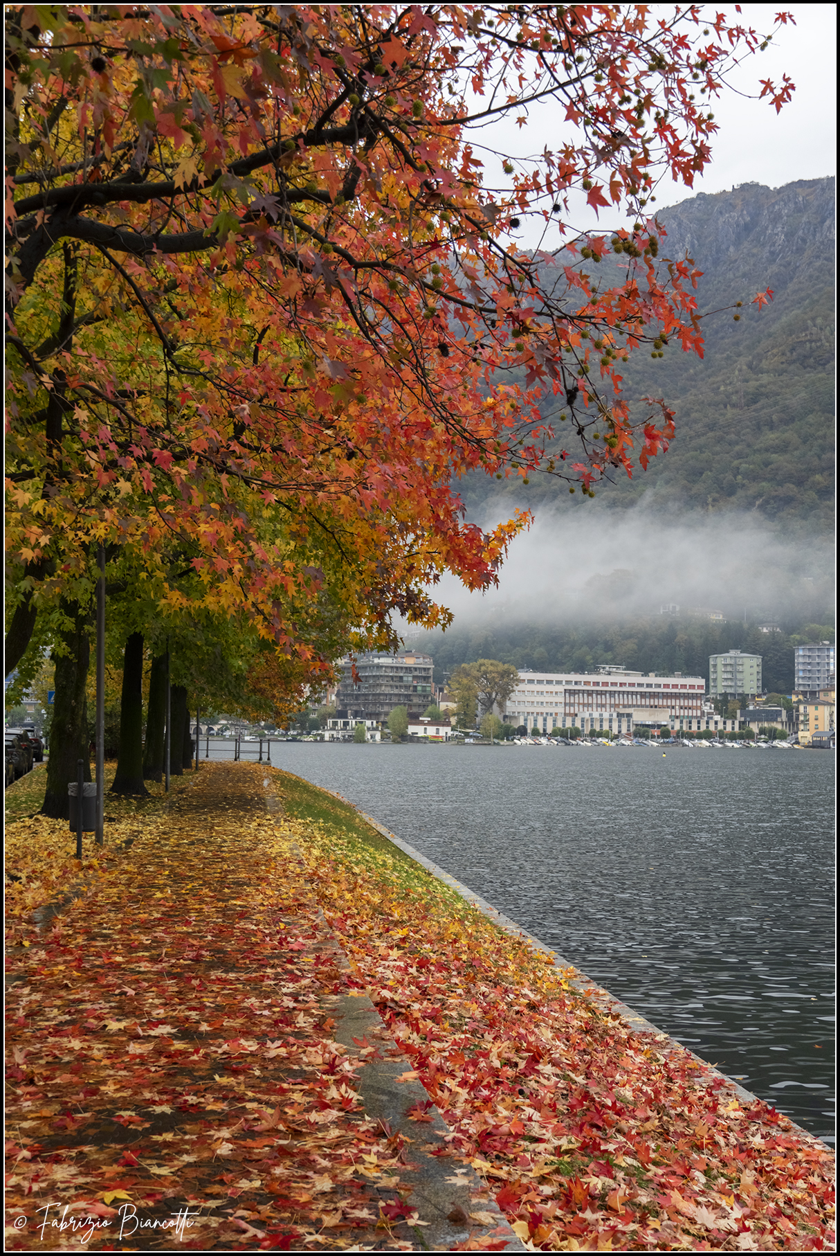 Omegna is tinged with autumn