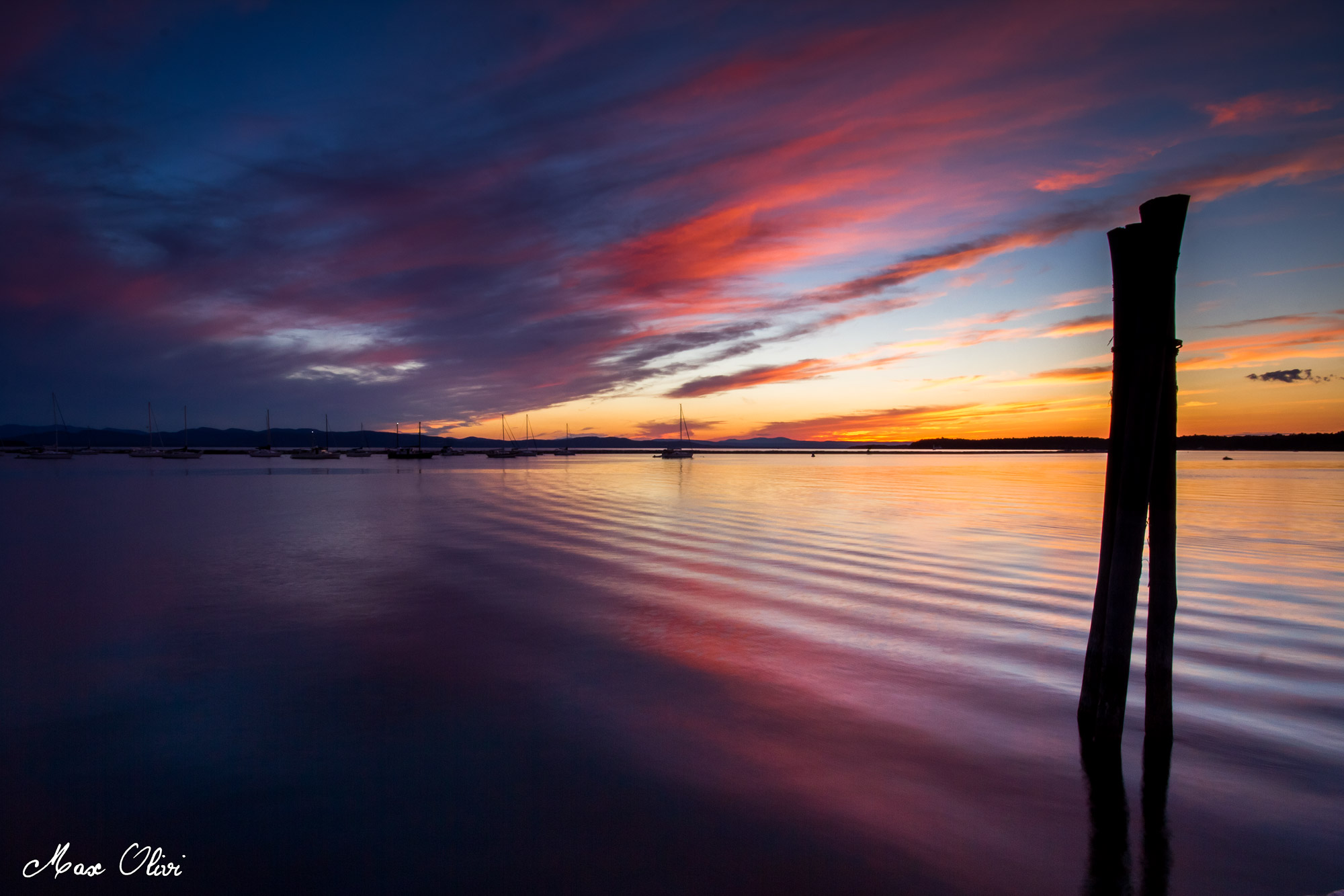 Tramonto sul lago Champlain - Burlington, Vermont (usa)