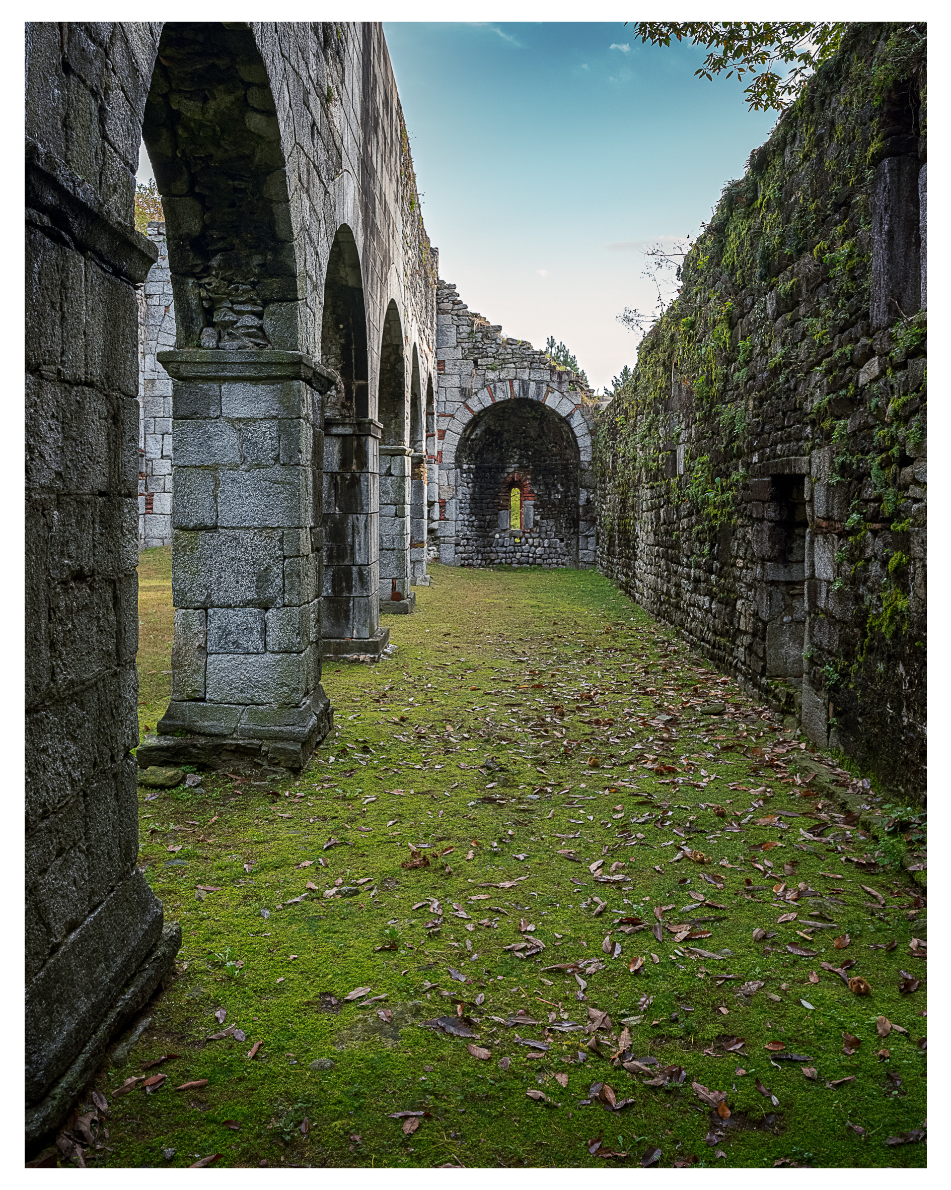 Inside the ruins of the Parish Church of San Martino.