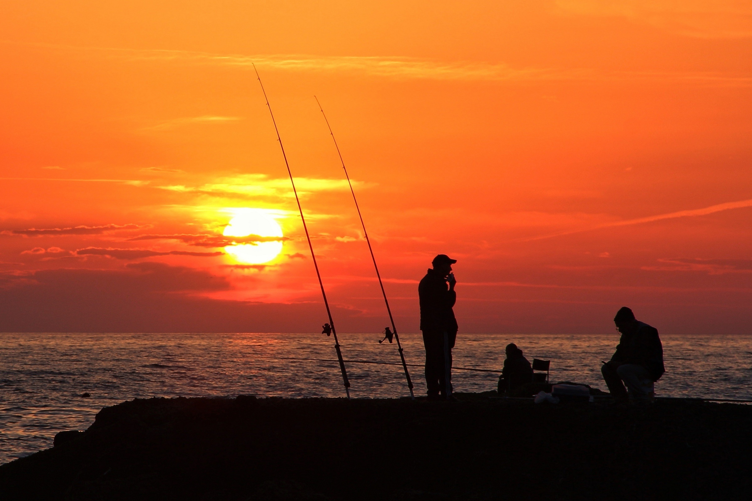 Fishing ... at sunset