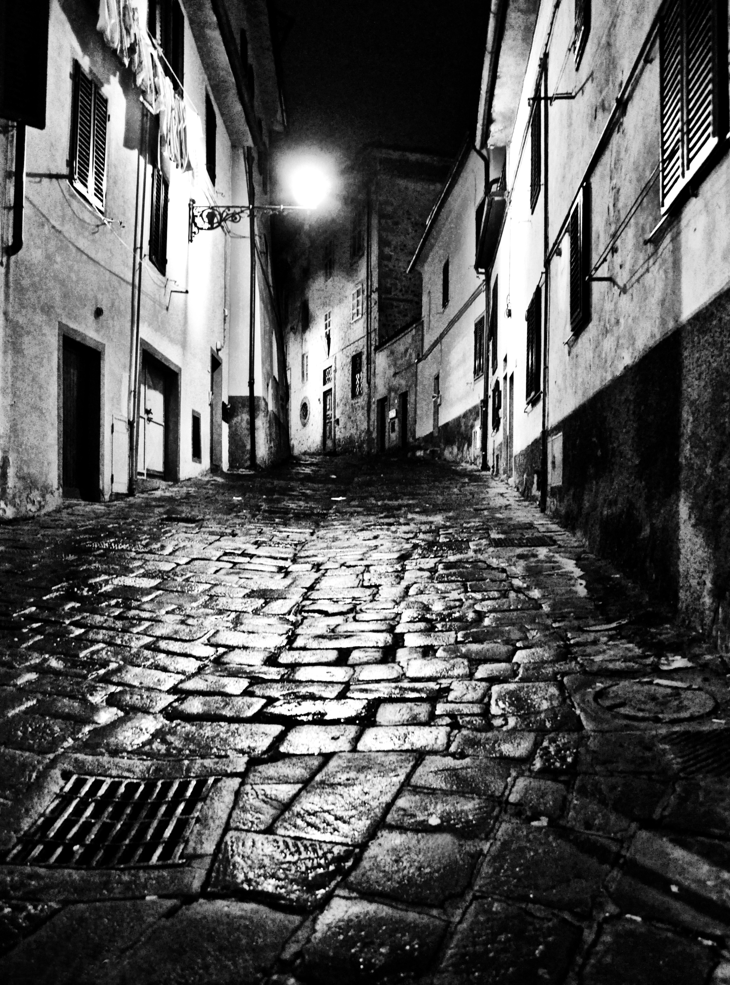 In the alley