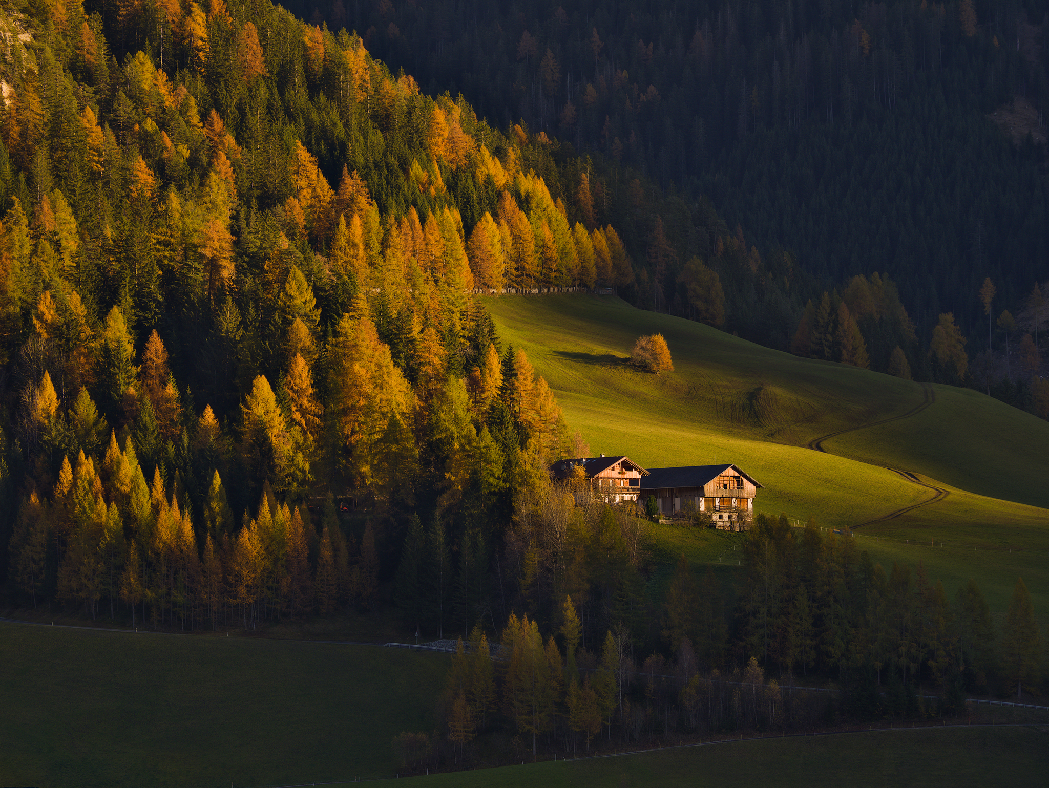 Sunset in Villnöss Valley
