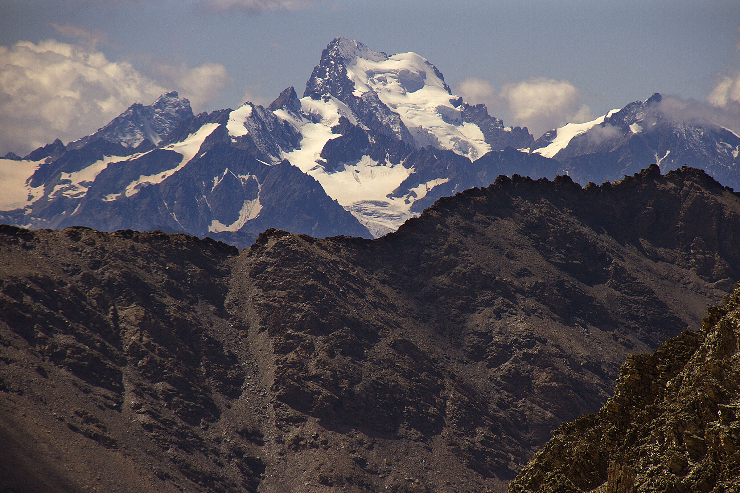 Barre Des Ecrins 4102 m. from the Col du Sommellier