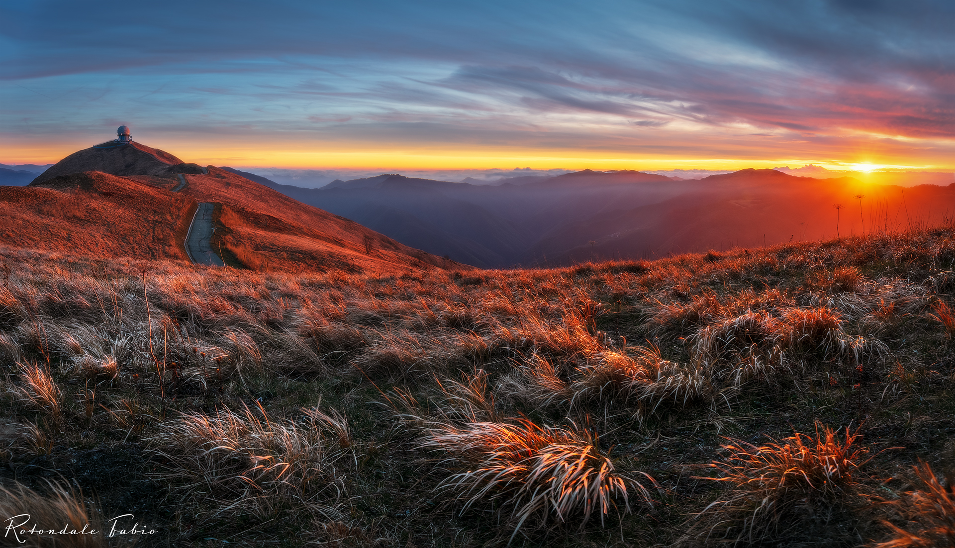 Mount Lesima,... Sunset on the razor's edge