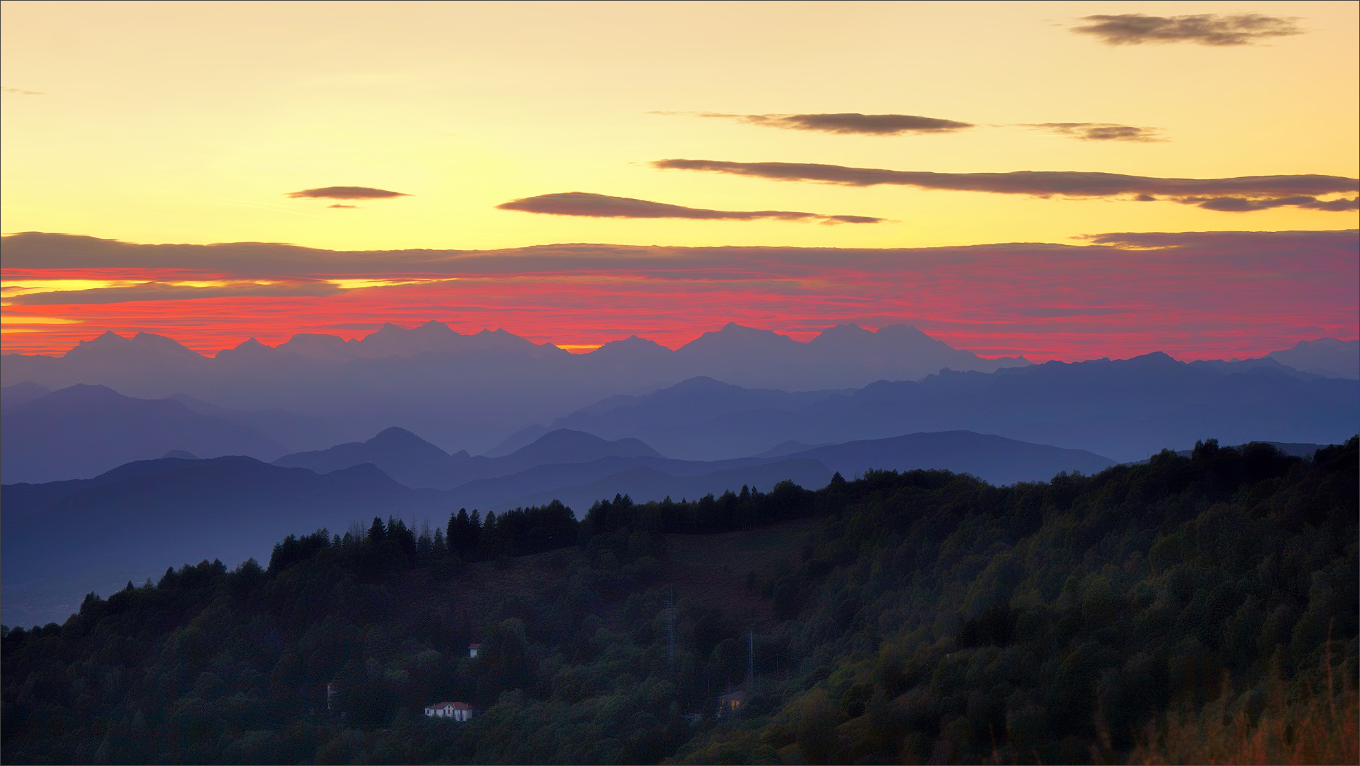 Tramonto visto dalla Cresta Sud-Est del Monte Boletto
