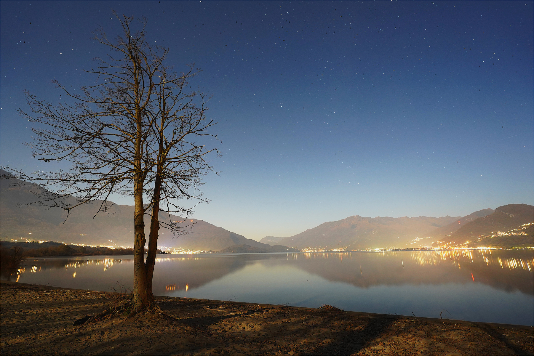 vista sul Lago di Como da La Punta di Pian di Spagna