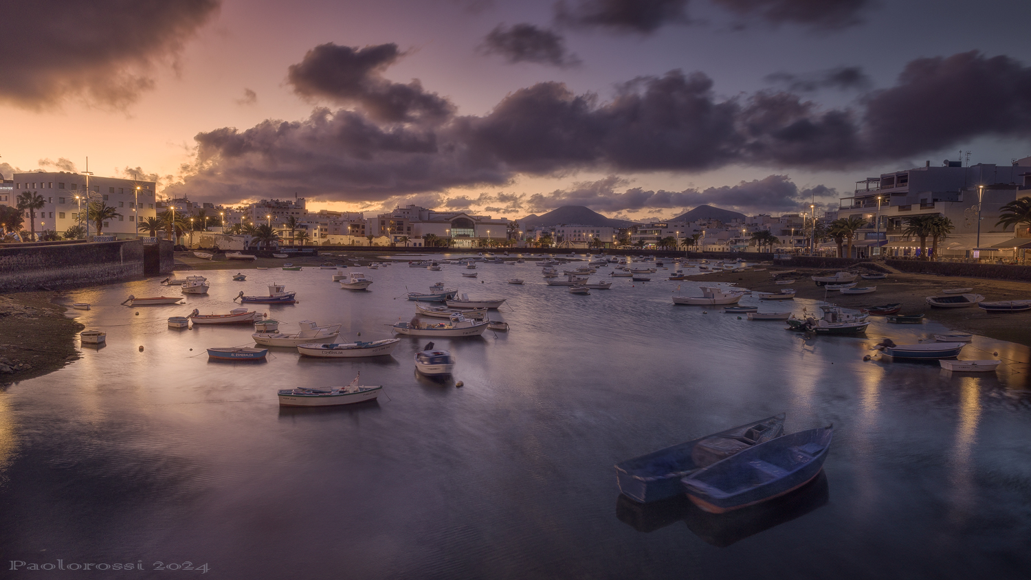 Port of Lanzarote at sunset...