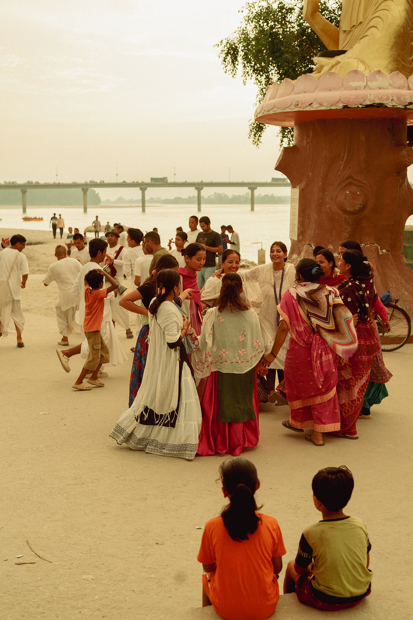 Dances at sunset