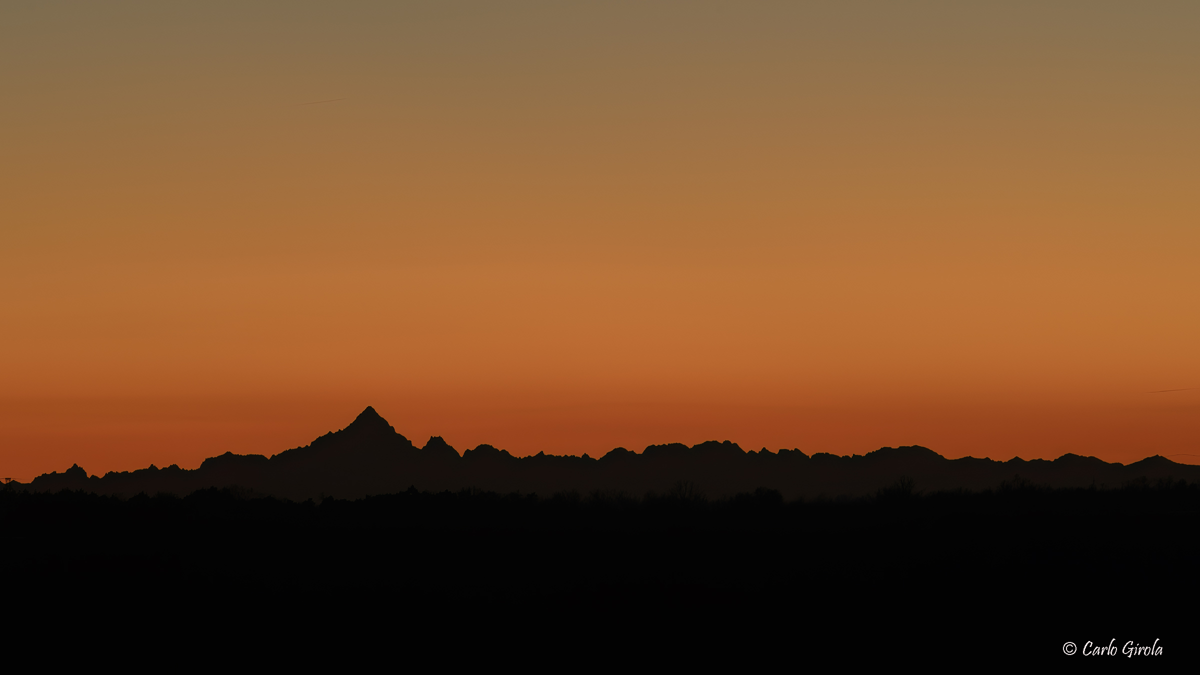 Il Monviso al Tramonto